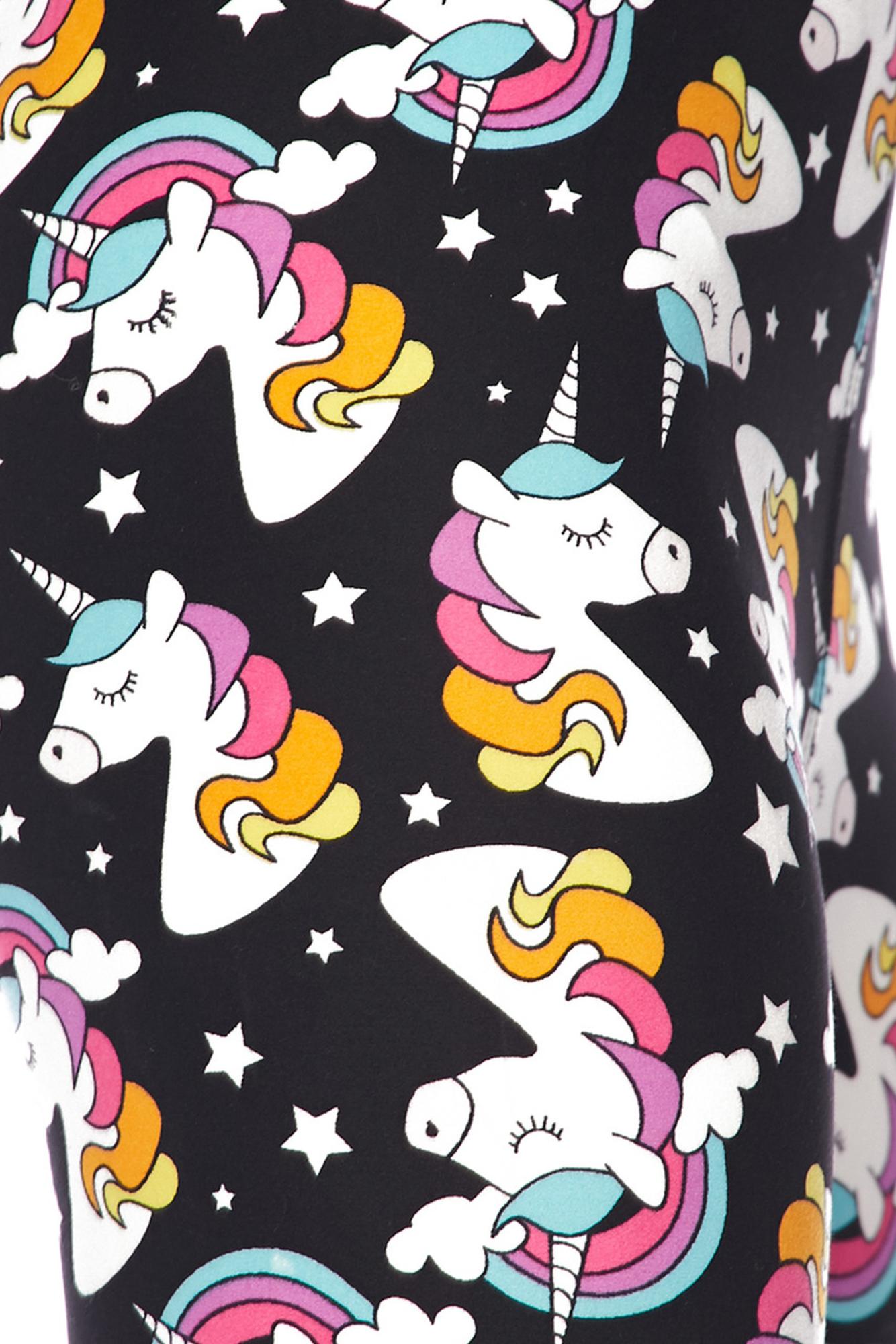 Wholesale Buttery Soft Dreaming Unicorns Plus Size Capris