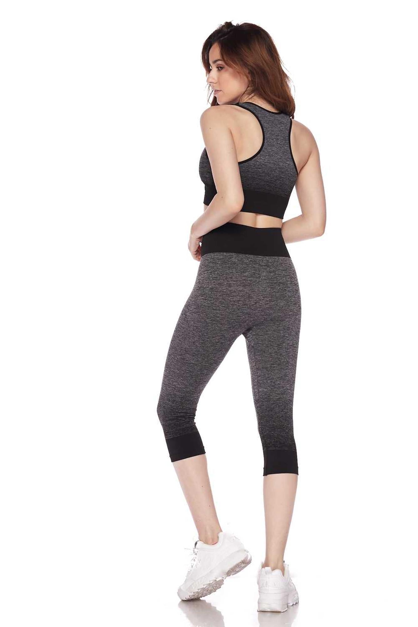 Wholesale Premium 2 Color Ombre Sport Bra and Capri Set