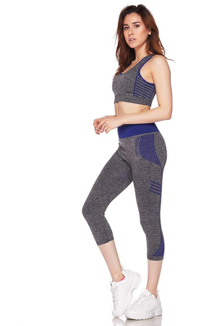 Wholesale Racerback Tank Top and Capris Activewear Set
