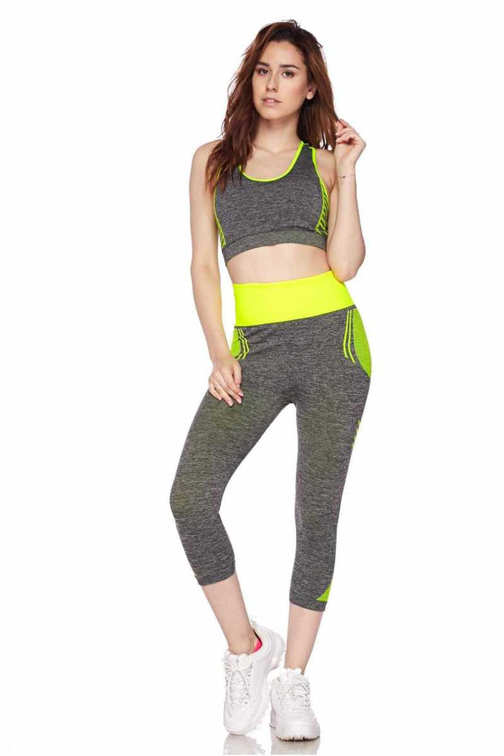 Wholesale Racerback Tank Top and Capris Activewear Set