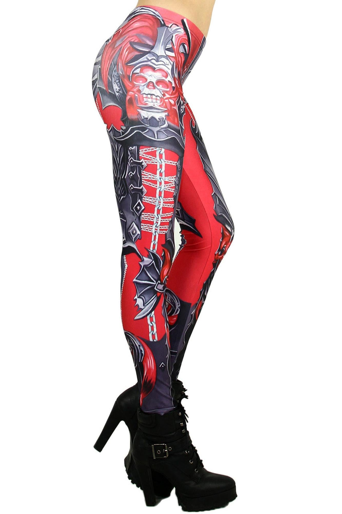 Wholesale Premium Graphic Demon Armor Leggings