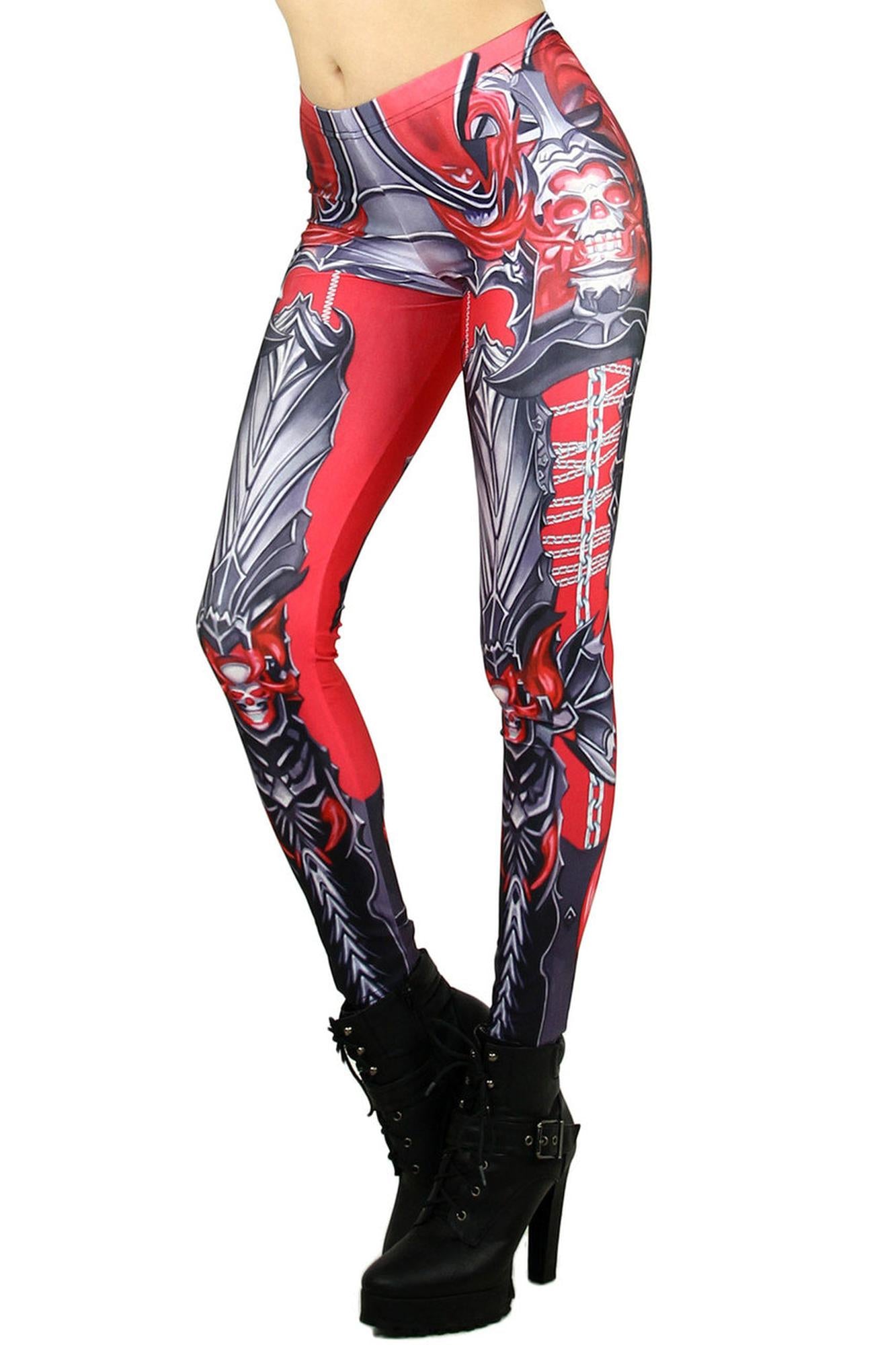 Wholesale Premium Graphic Demon Armor Leggings