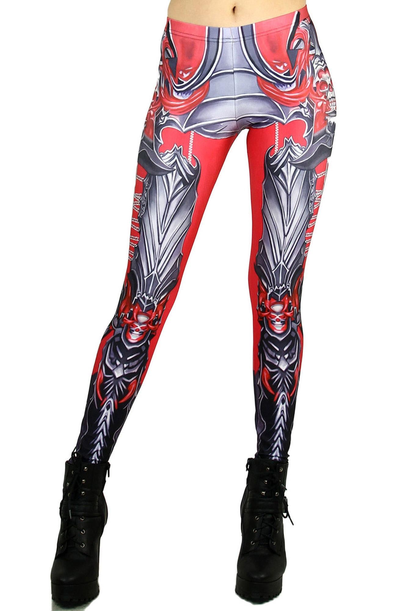Wholesale Premium Graphic Demon Armor Leggings