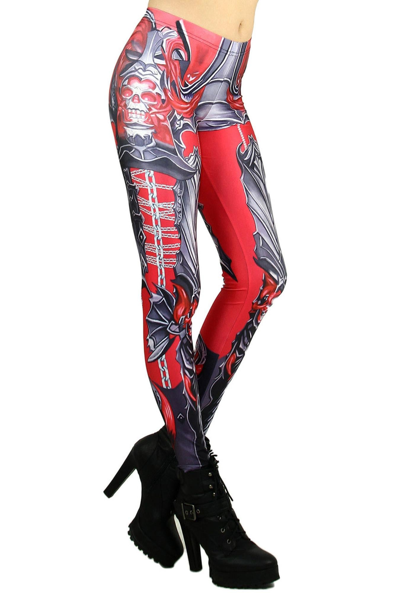Wholesale Premium Graphic Demon Armor Leggings