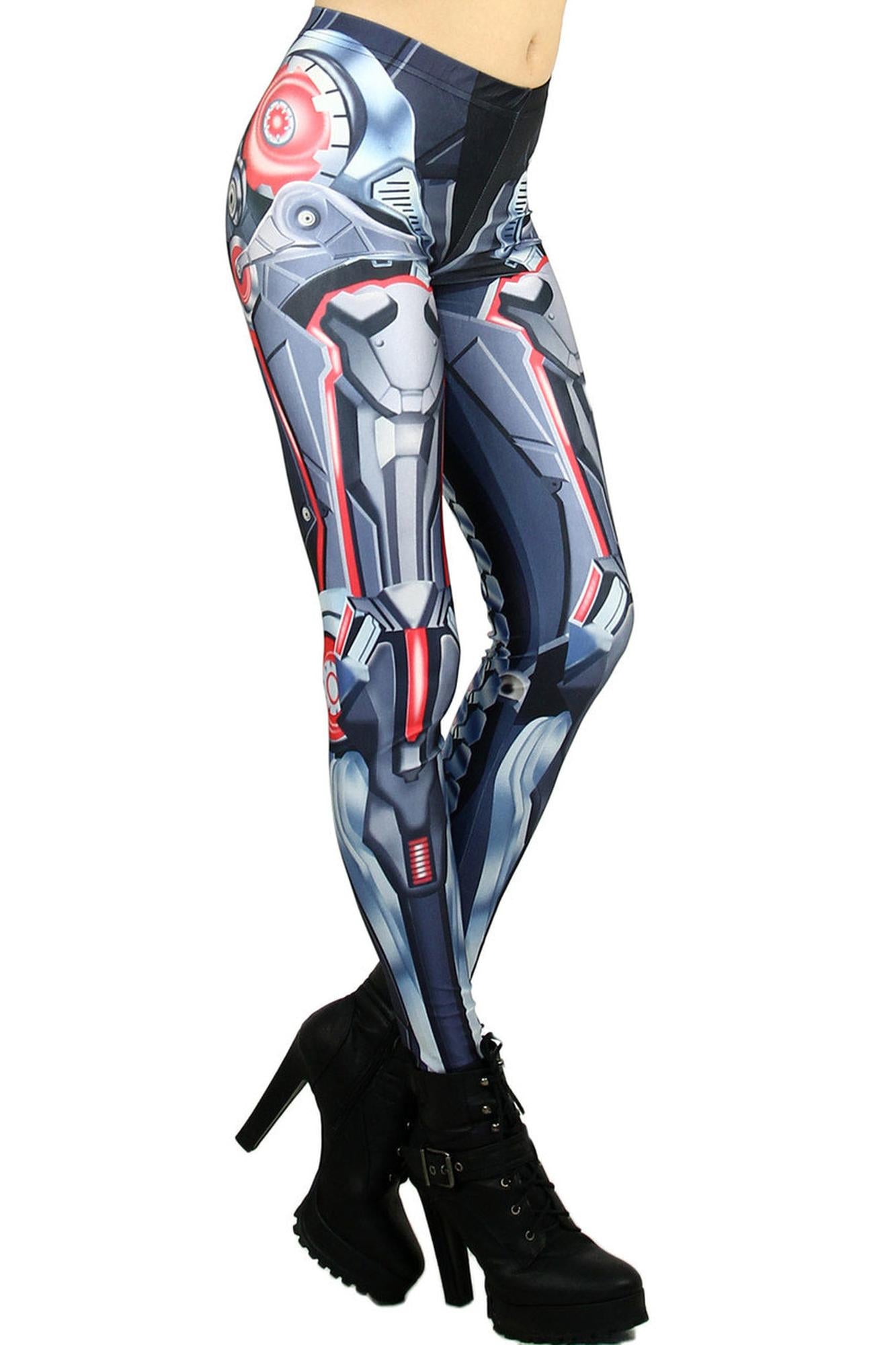 Wholesale Premium Graphic Mecha Robotic Leggings