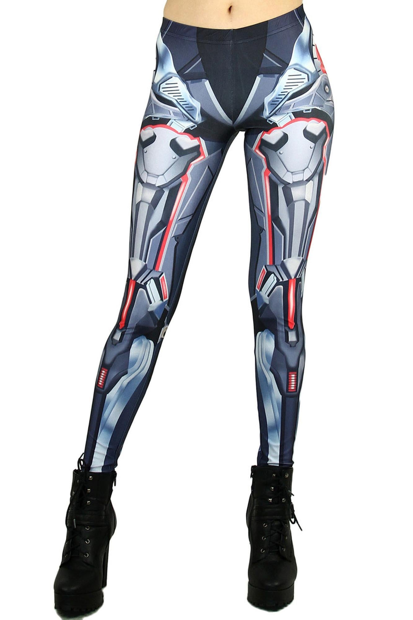 Wholesale Premium Graphic Mecha Robotic Leggings