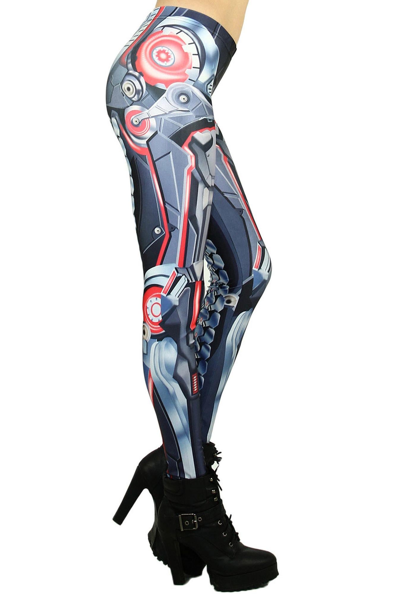 Wholesale Premium Graphic Mecha Robotic Leggings