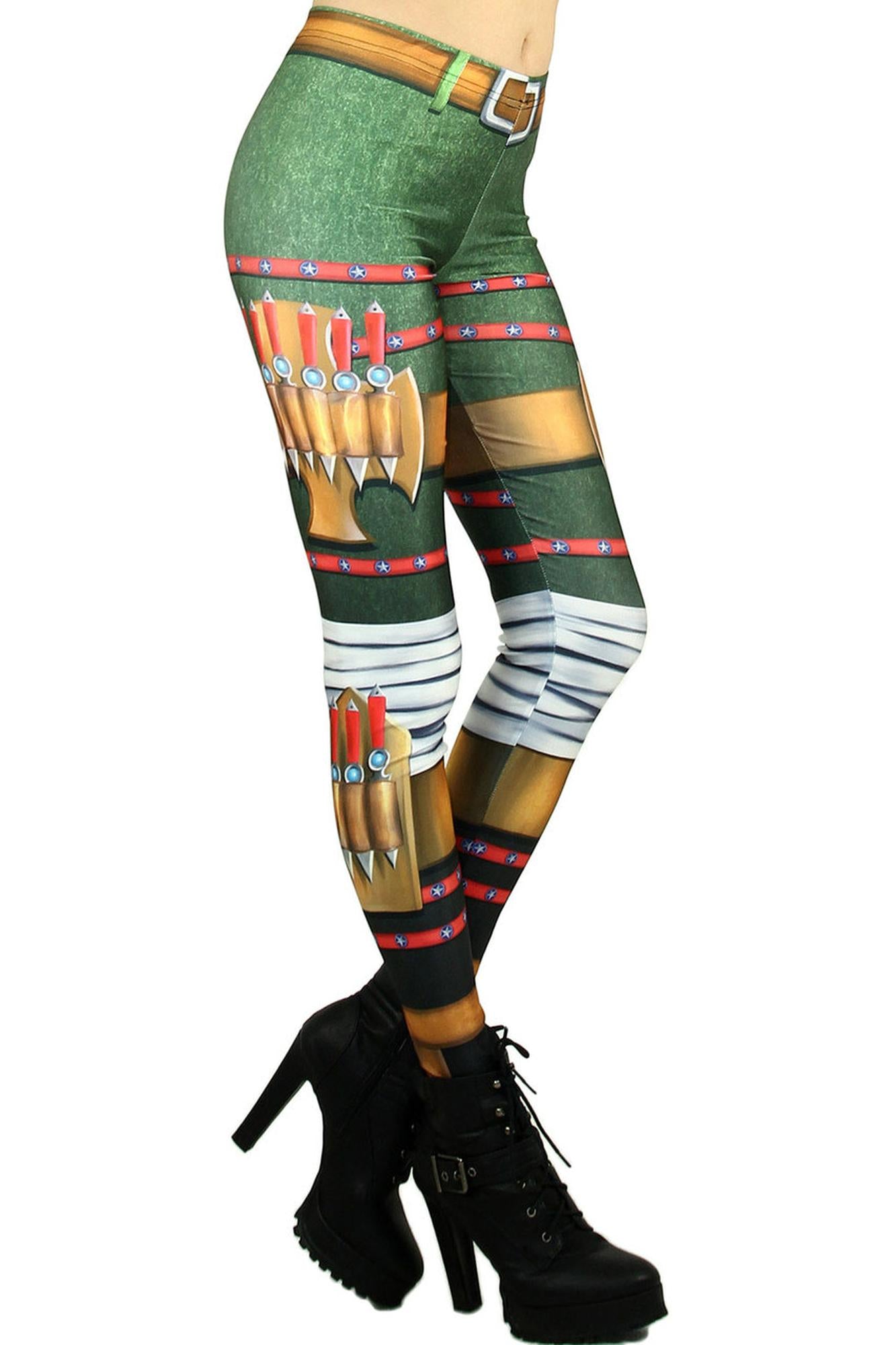 Wholesale Graphic Print Combat Vixen Leggings