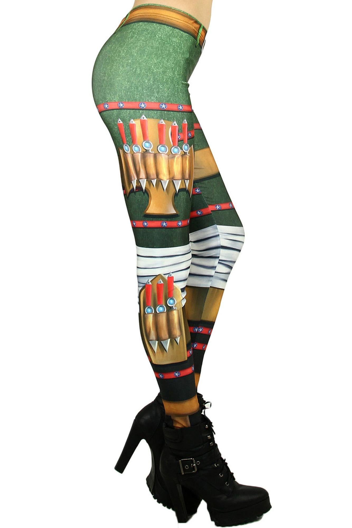Wholesale Graphic Print Combat Vixen Leggings