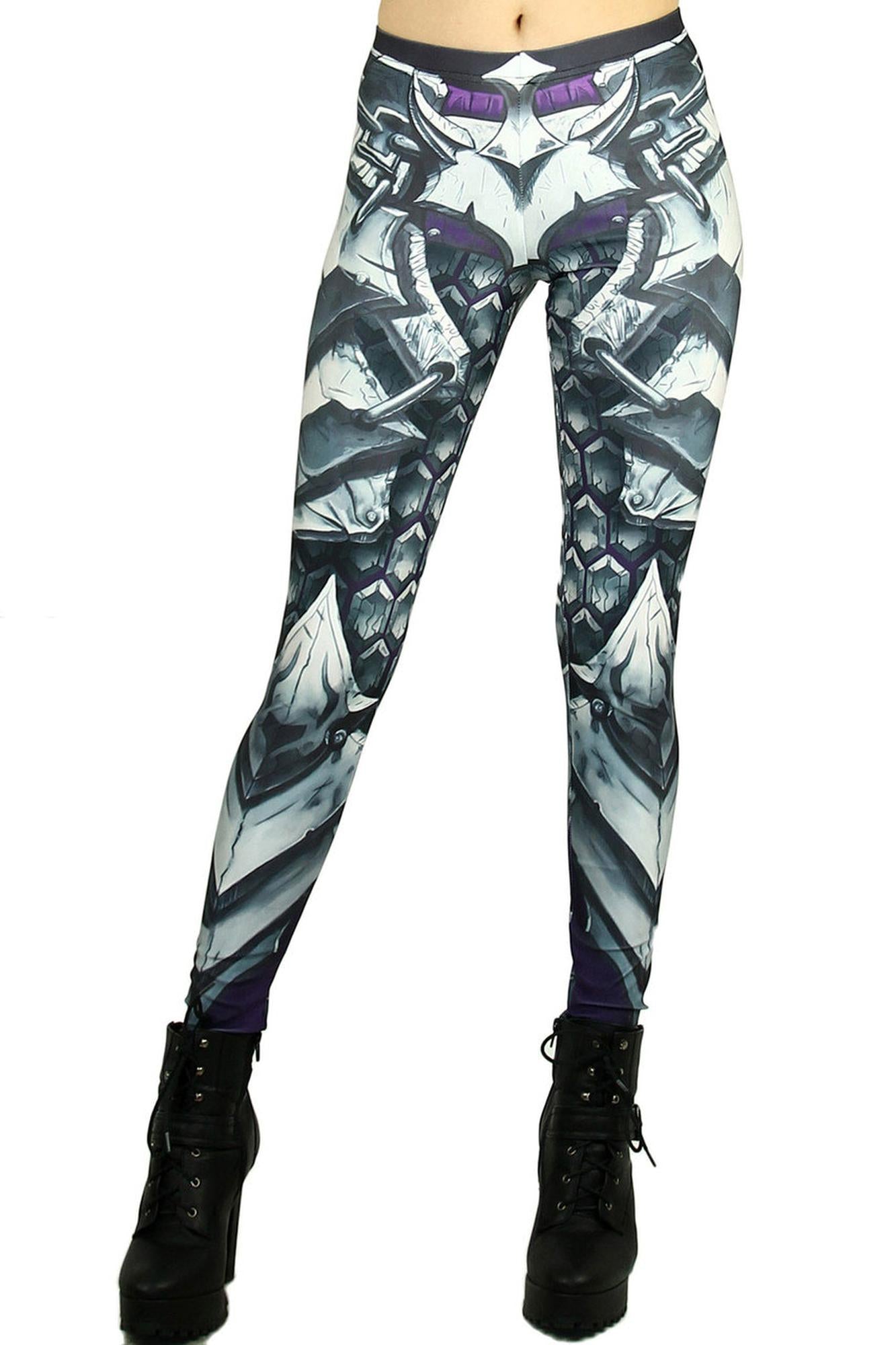 Wholesale Premium Graphic Chunky Plate Armor Leggings