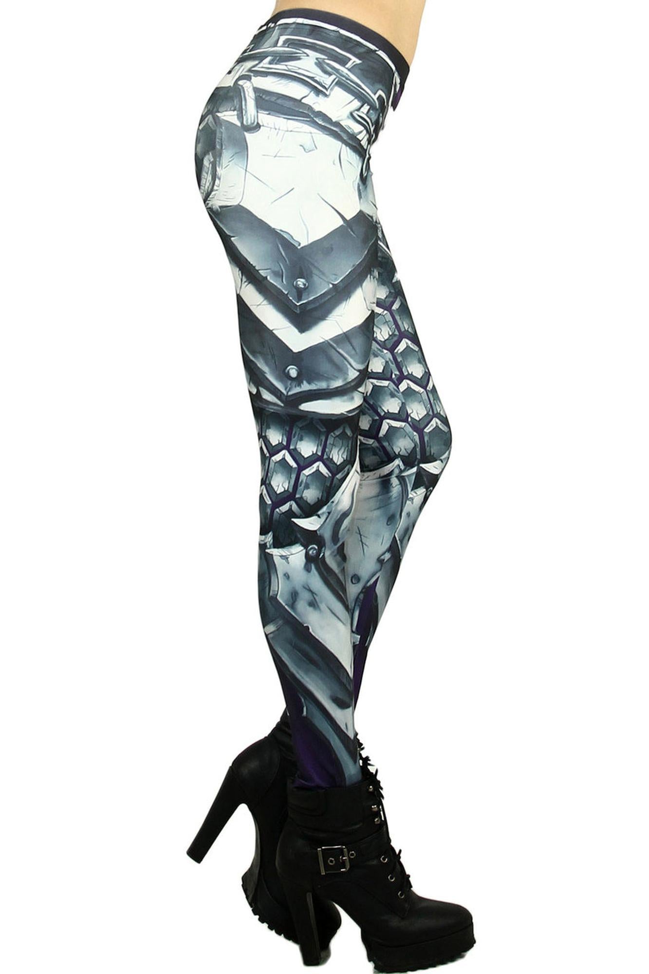 Wholesale Premium Graphic Chunky Plate Armor Leggings