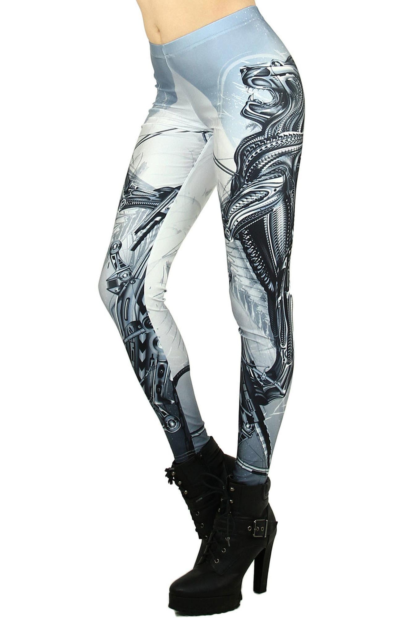 Wholesale Graphic Printed Cyborg Lion Leggings