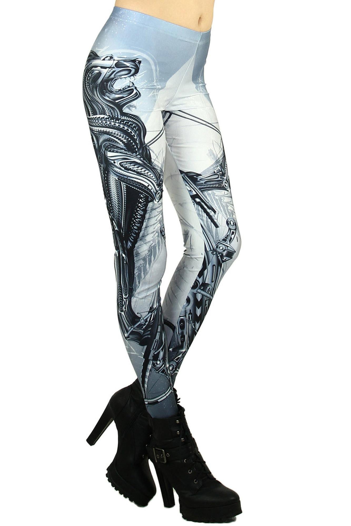 Wholesale Graphic Printed Cyborg Lion Leggings