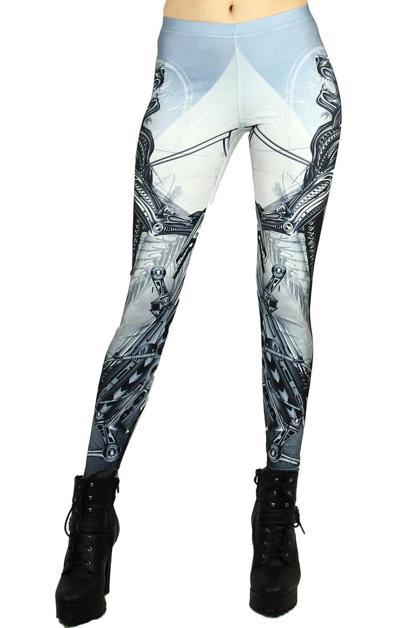 Wholesale Graphic Printed Cyborg Lion Leggings