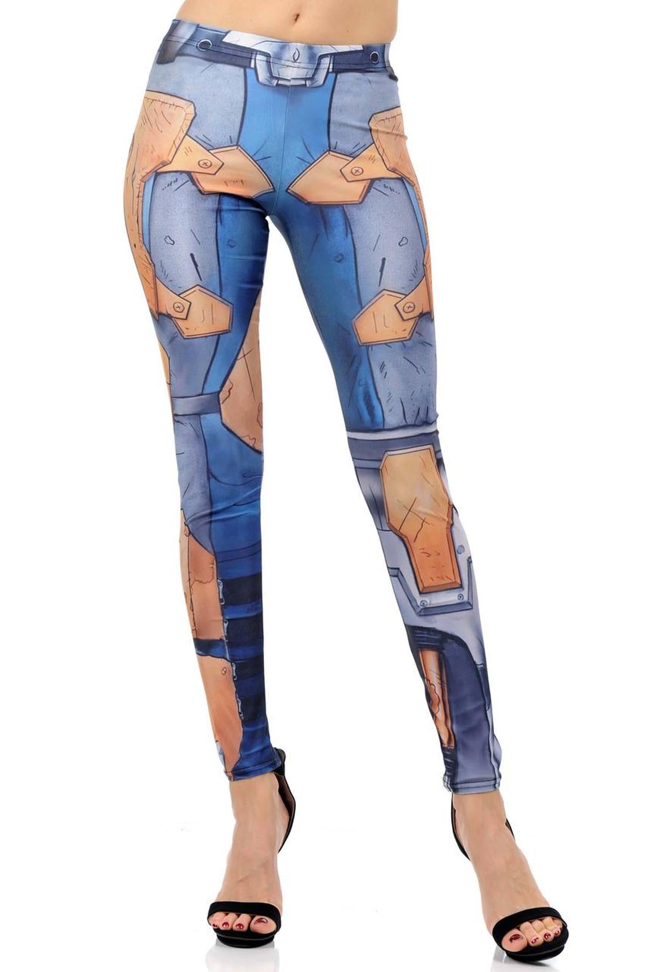 Wholesale Premium Graphic Print Renegade Girl Leggings Black