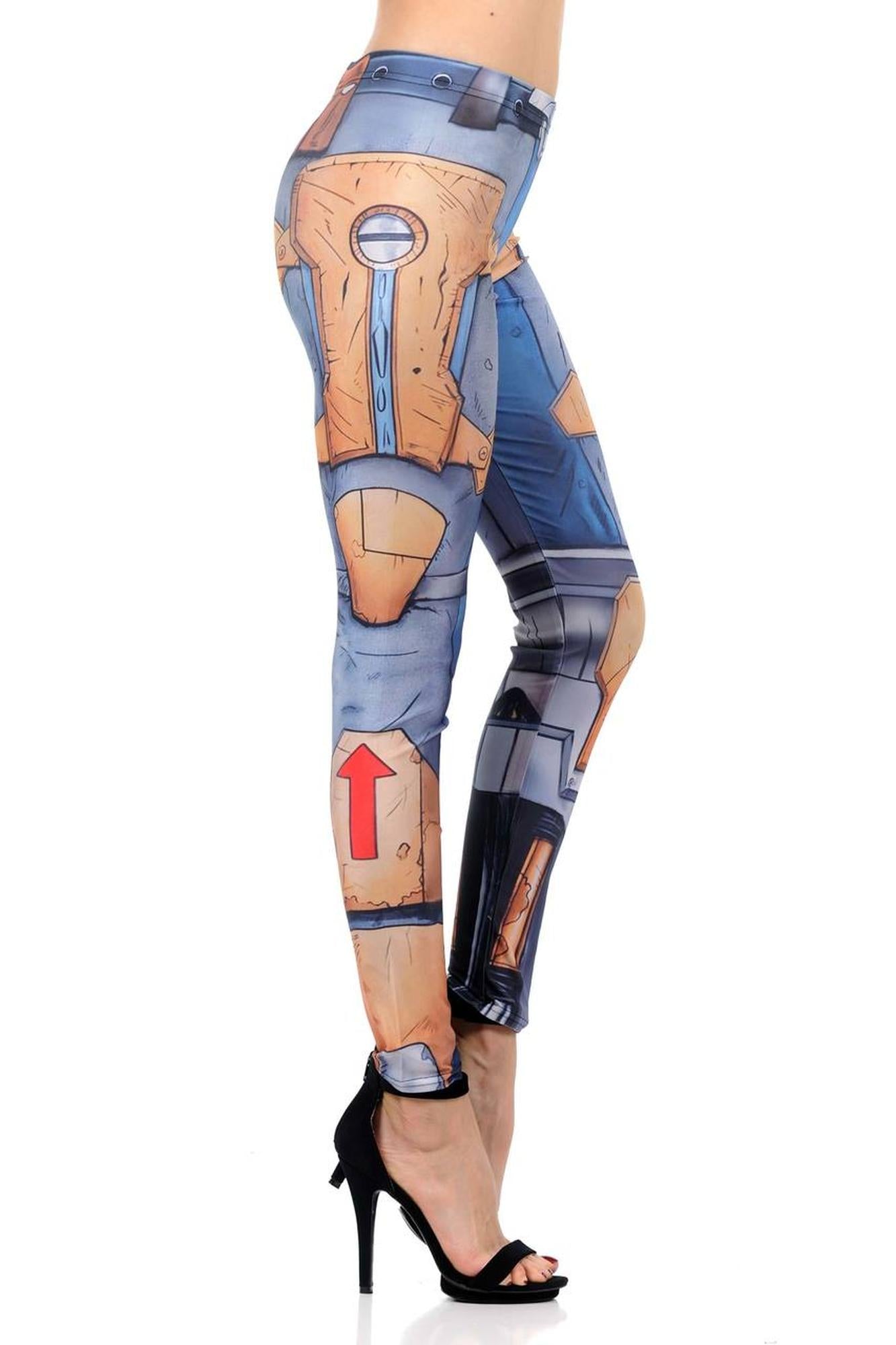 Wholesale Premium Graphic Print Renegade Girl Leggings Black