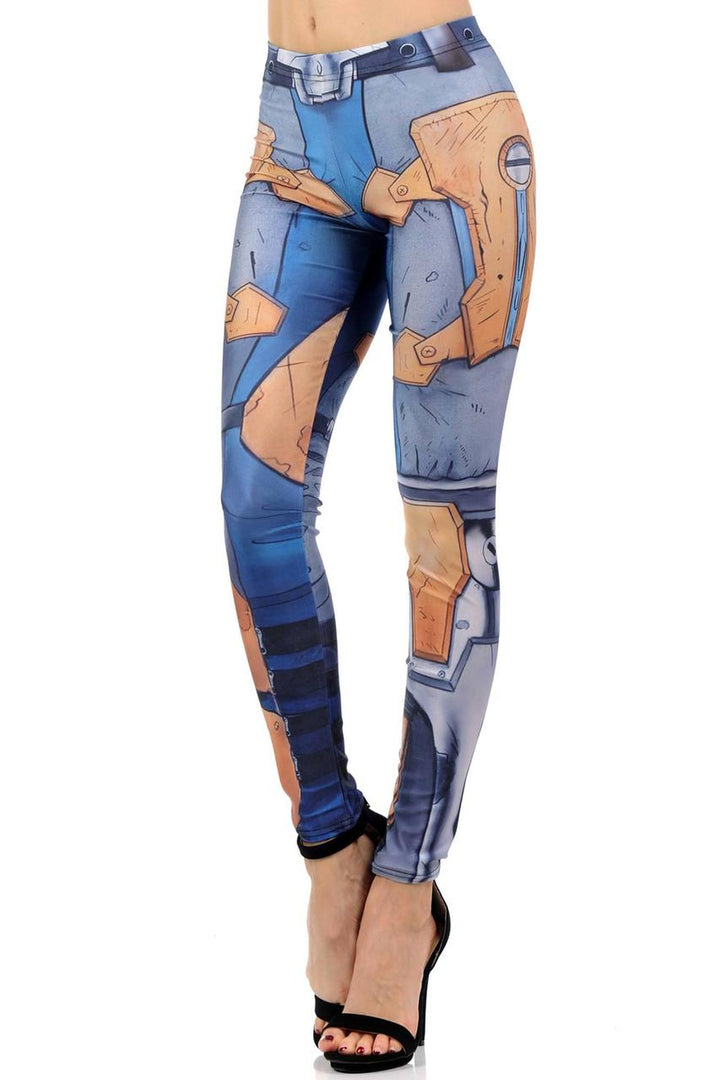 Wholesale Premium Graphic Print Renegade Girl Leggings Black