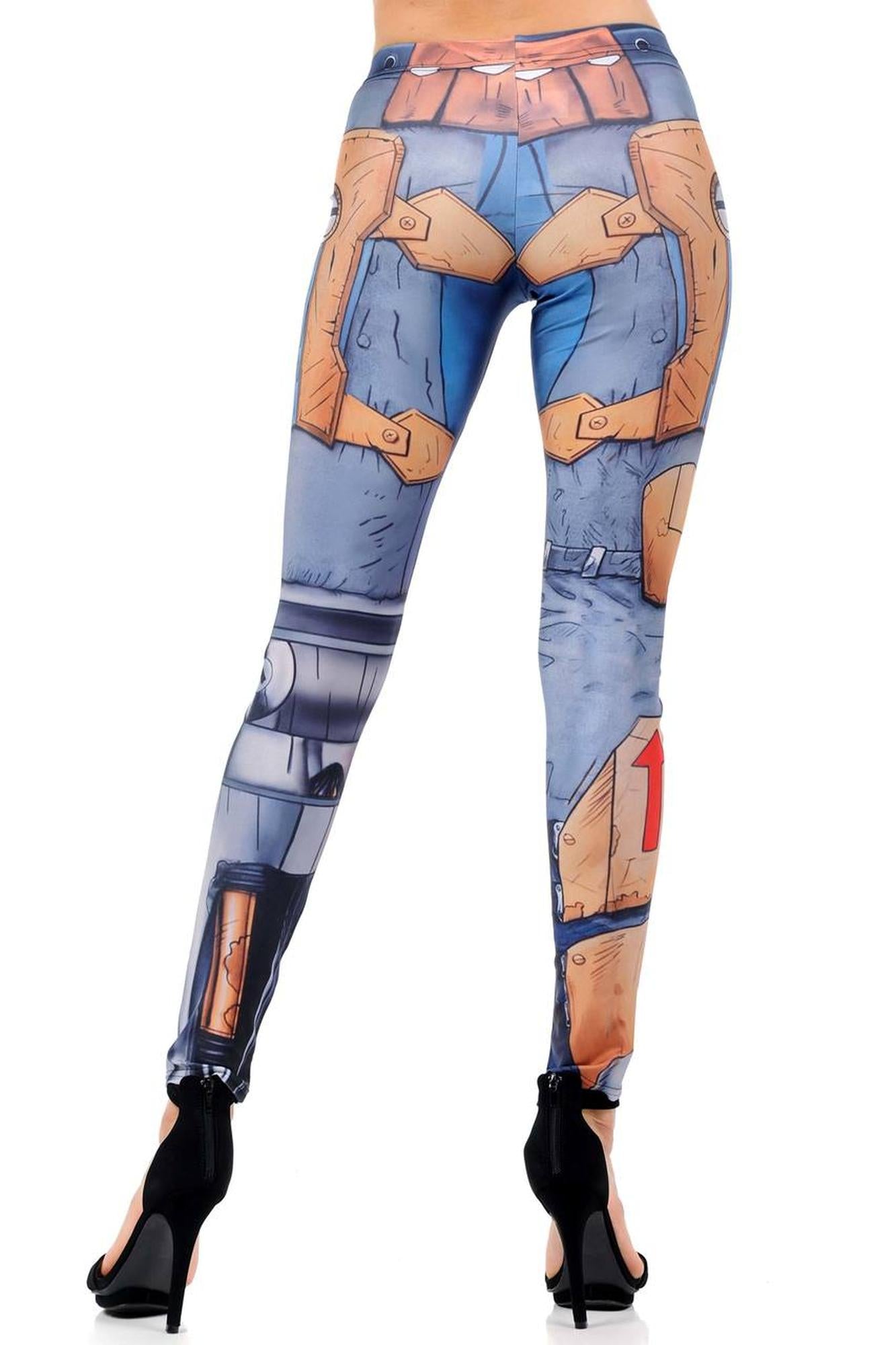 Wholesale Premium Graphic Print Renegade Girl Leggings Black