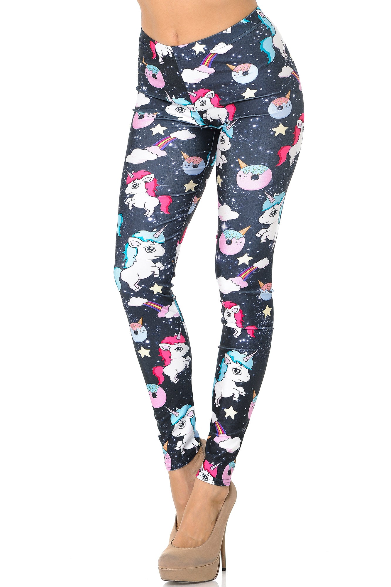 Wholesale Graphic Print Unicorn Rainbow and Treats Leggings