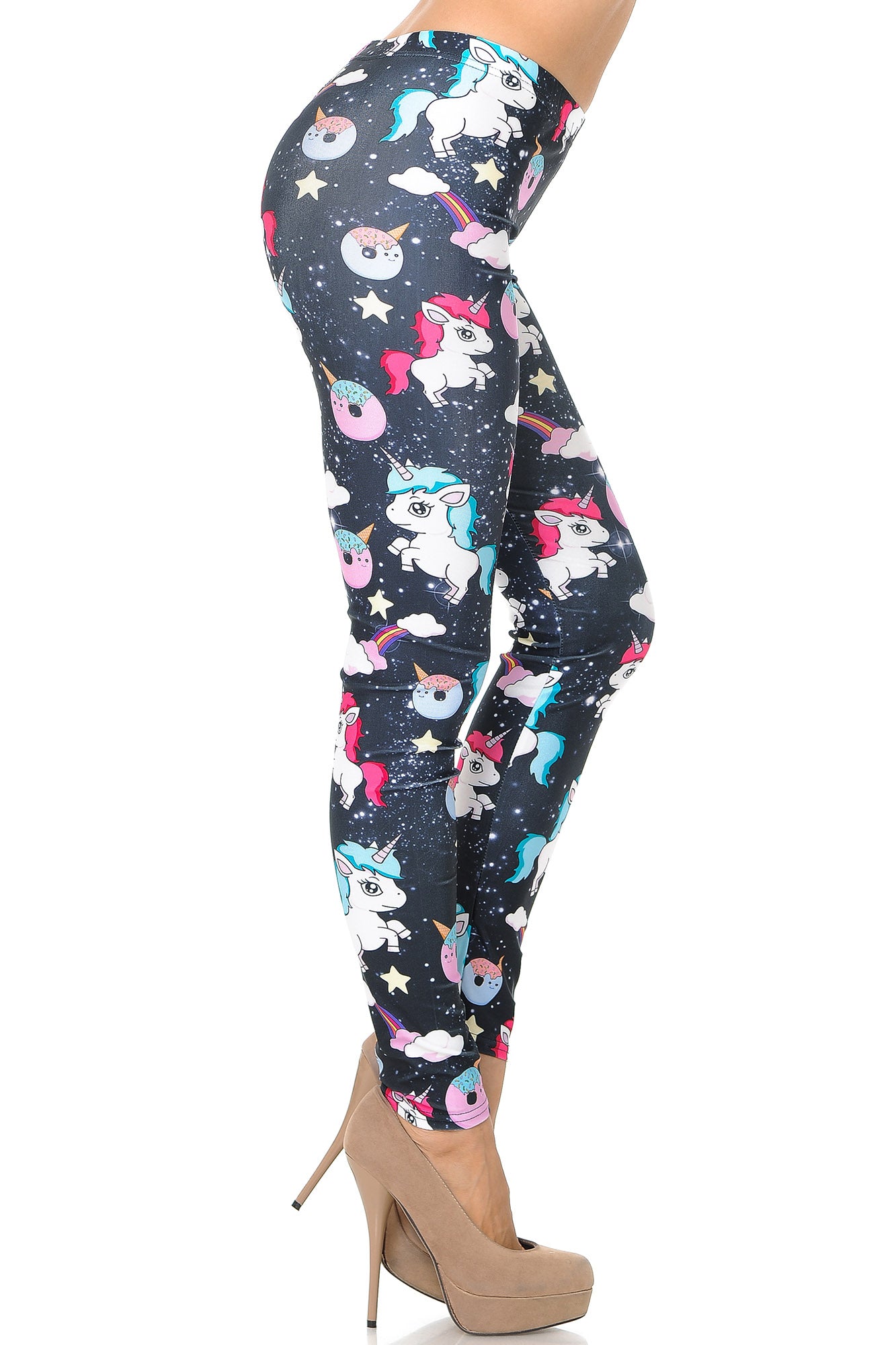 Wholesale Graphic Print Unicorn Rainbow and Treats Leggings