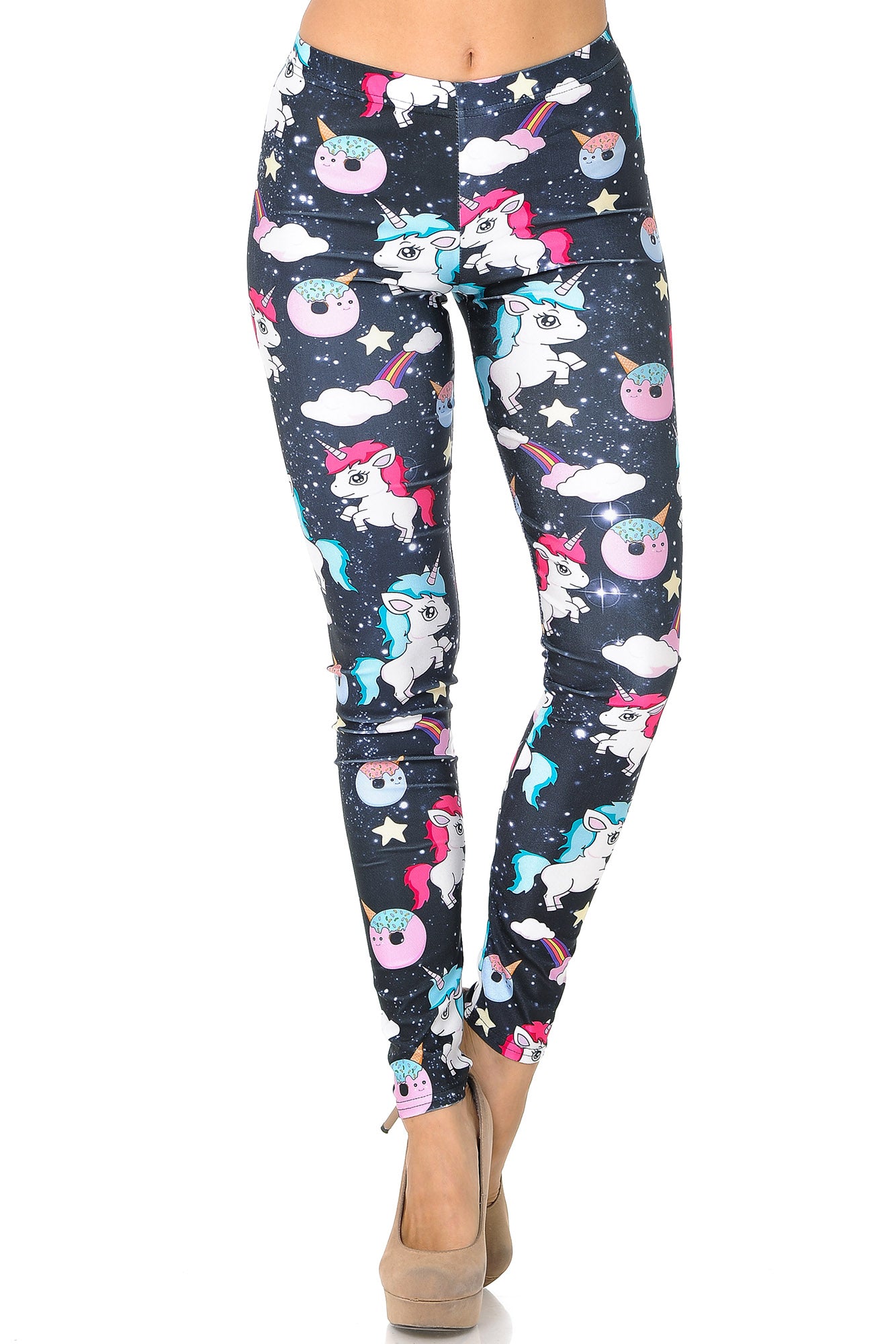 Wholesale Graphic Print Unicorn Rainbow and Treats Leggings
