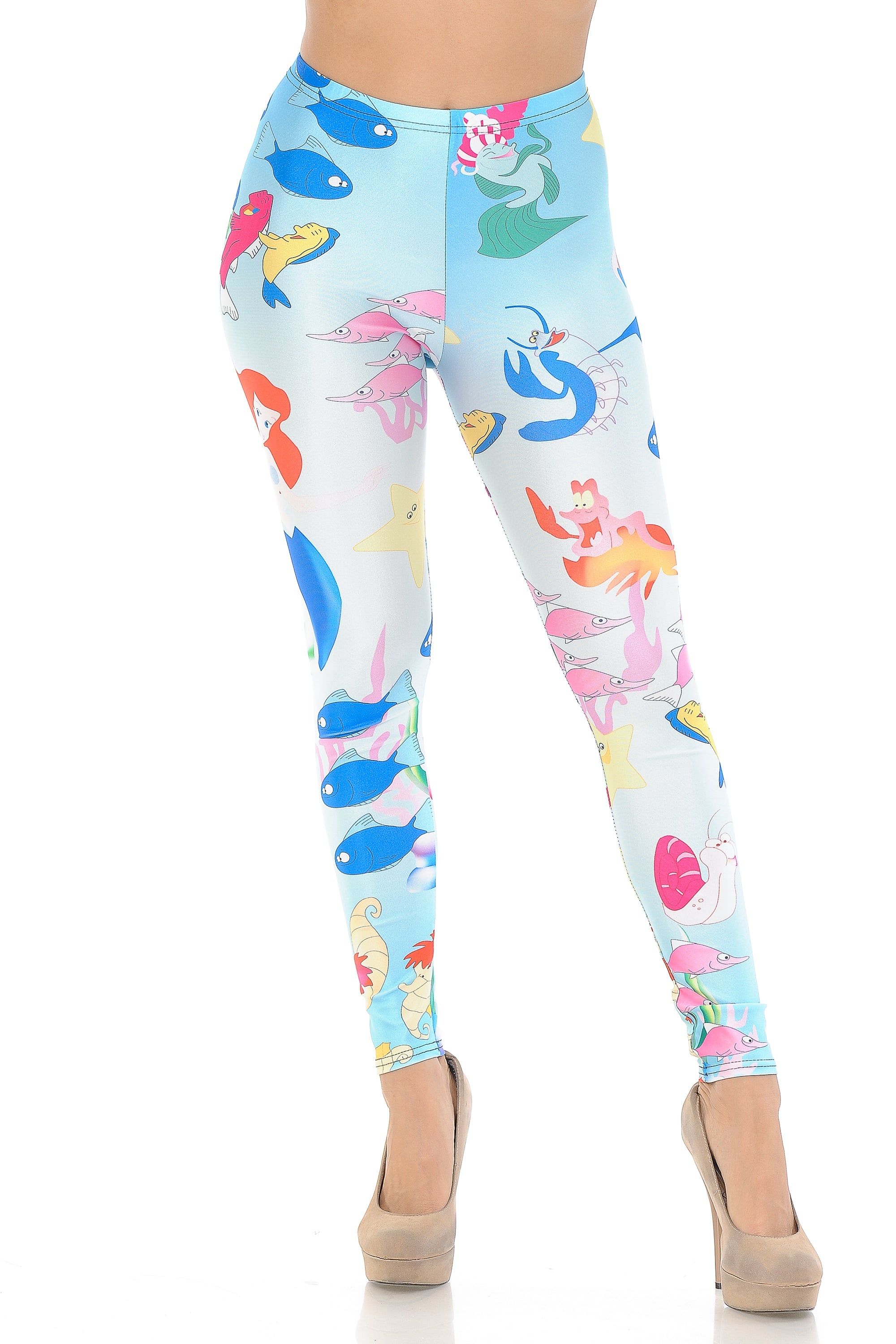 Wholesale Graphic Printed Little Mermaid Ariel Leggings