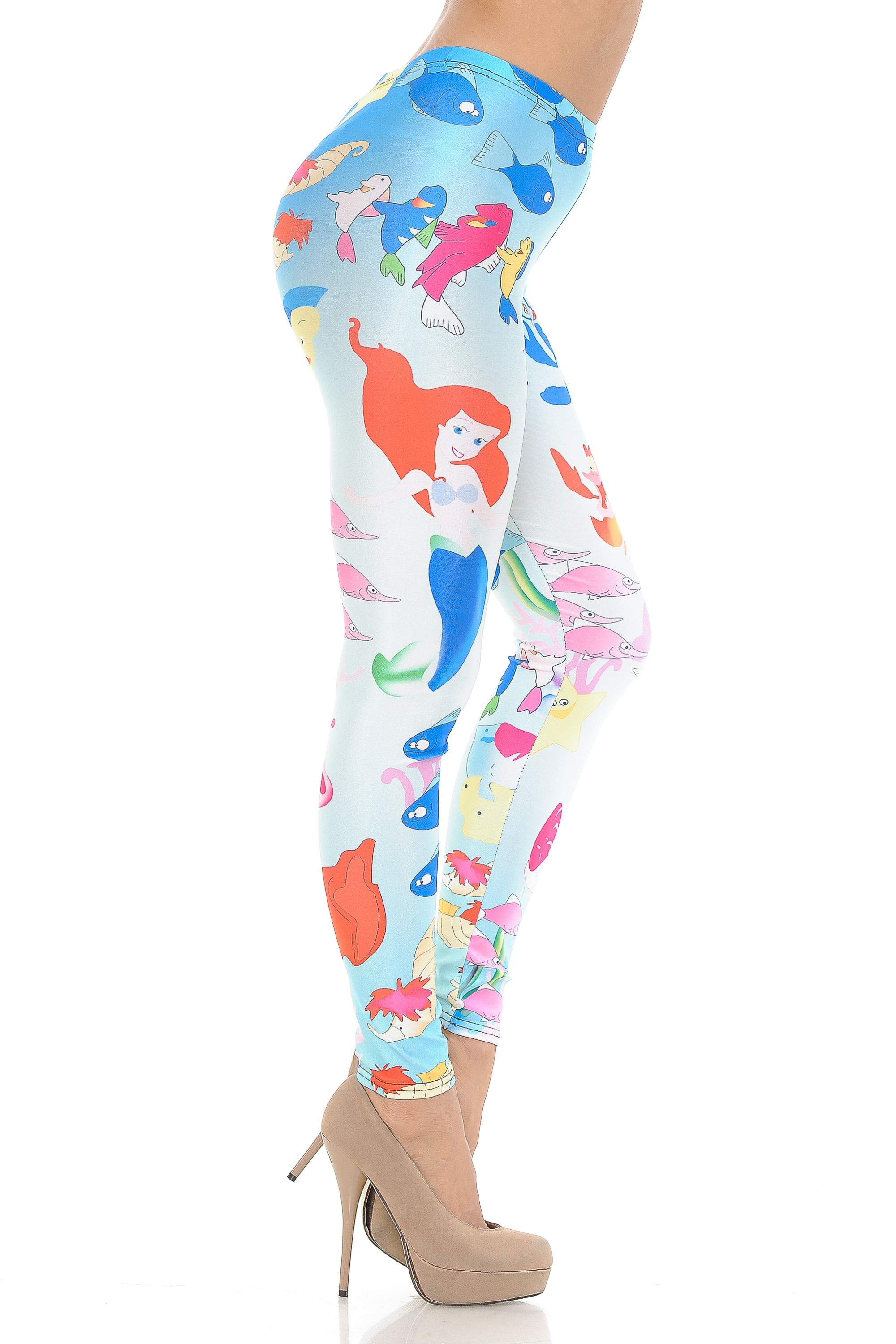 Wholesale Graphic Printed Little Mermaid Ariel Leggings