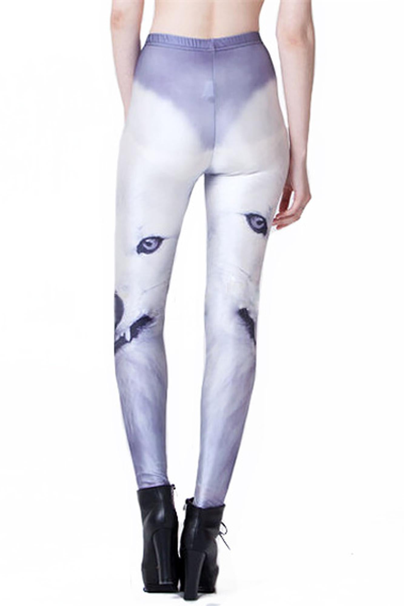 Wholesale Graphic Snow Wolf Leggings