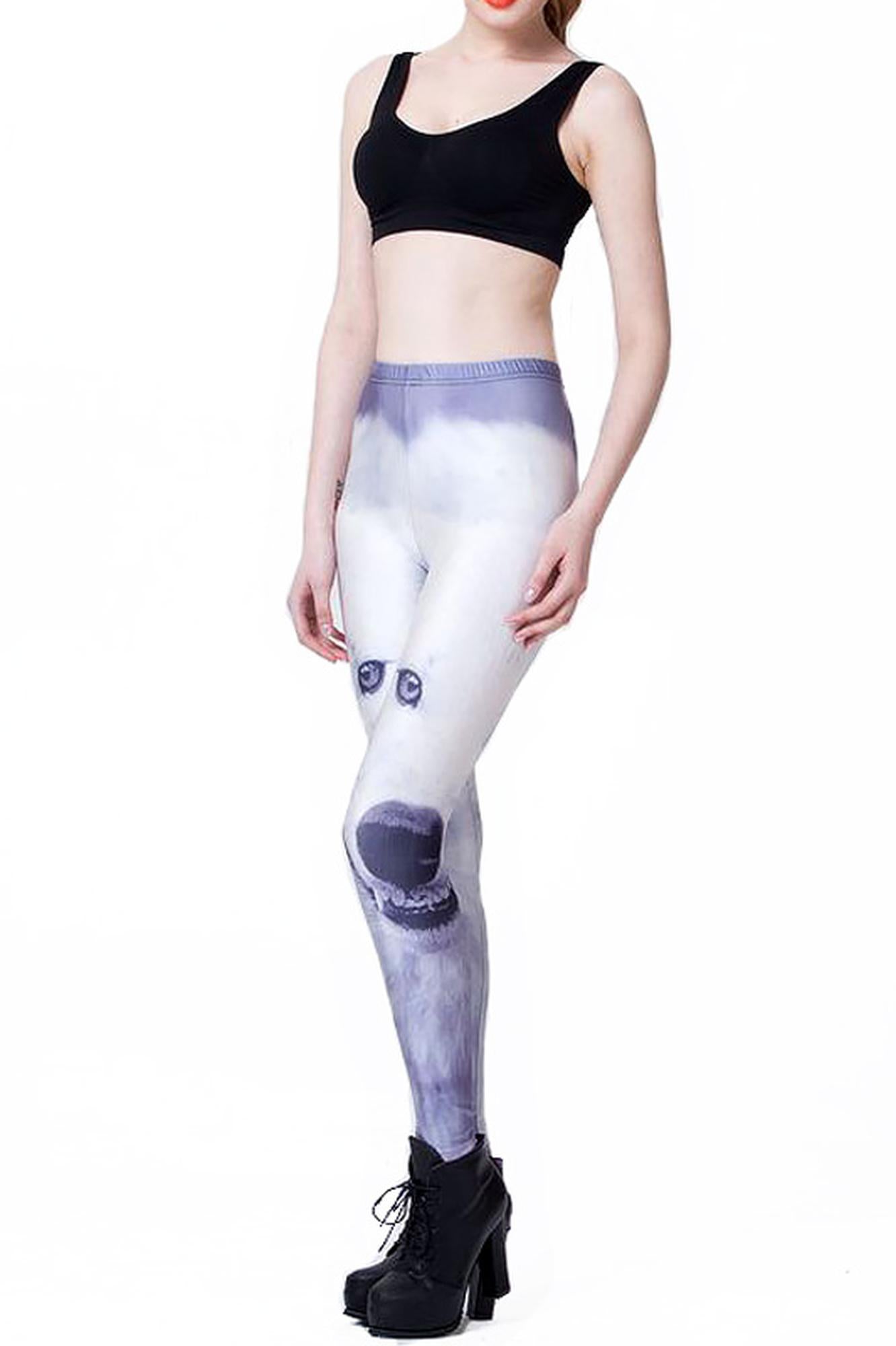 Wholesale Graphic Snow Wolf Leggings