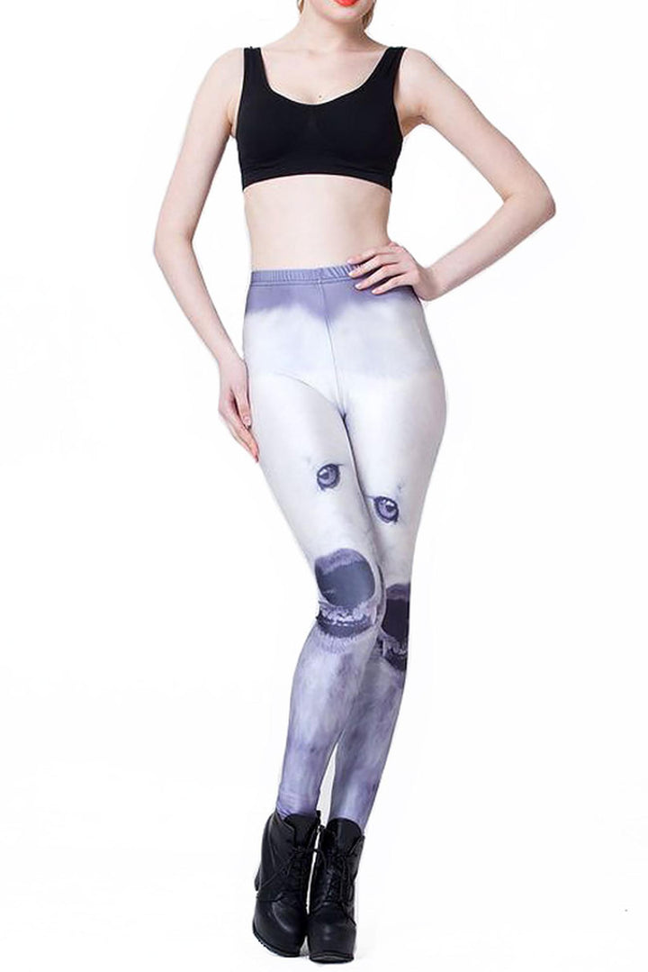 Wholesale Graphic Snow Wolf Leggings