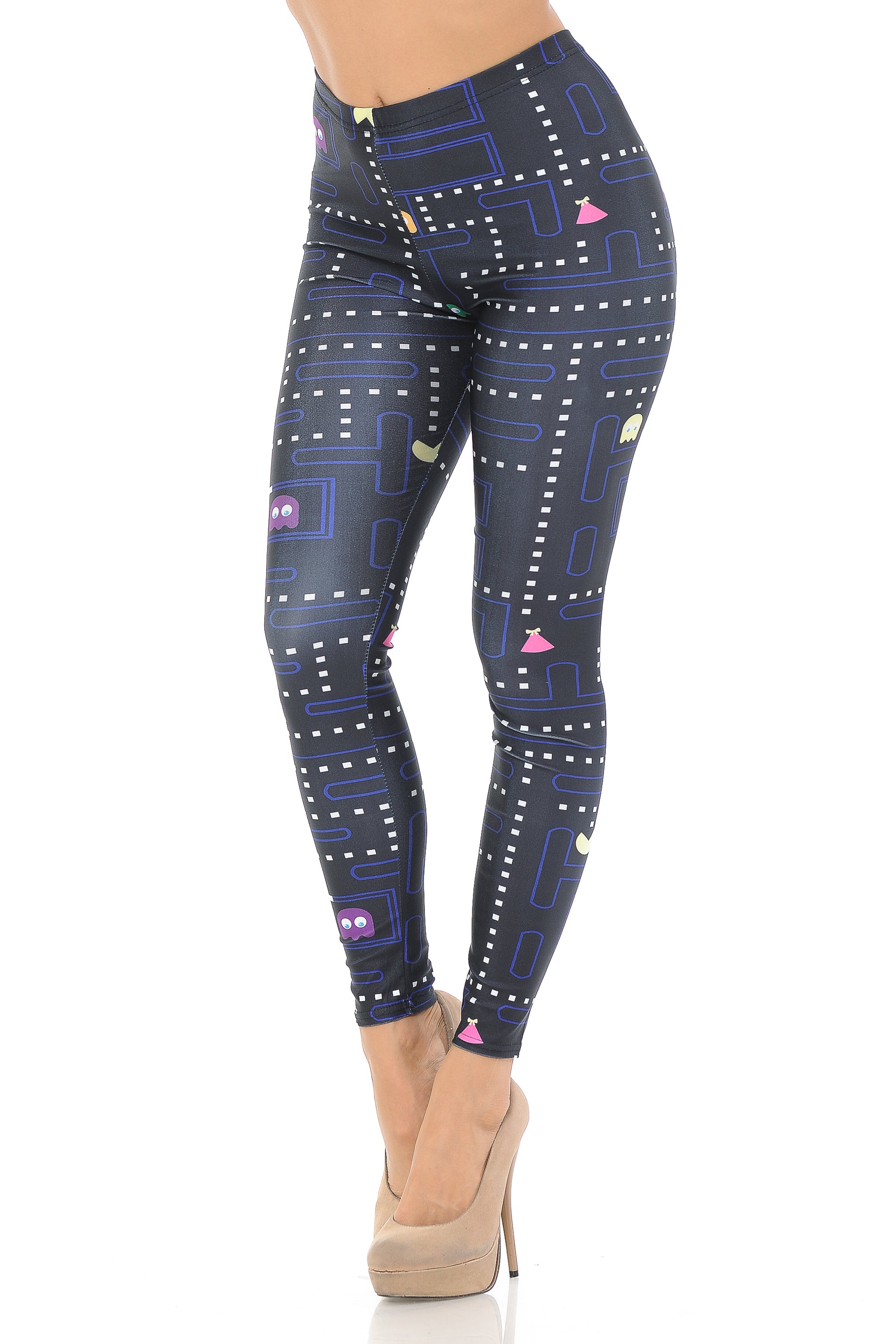 Wholesale Graphic Printed Vintage Pacman Leggings