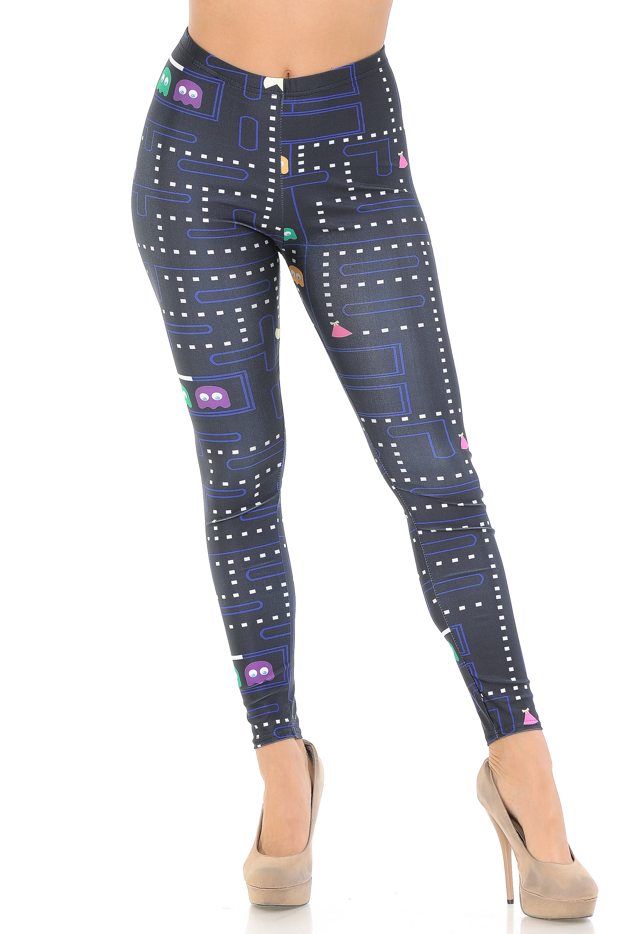 Wholesale Graphic Printed Vintage Pacman Leggings