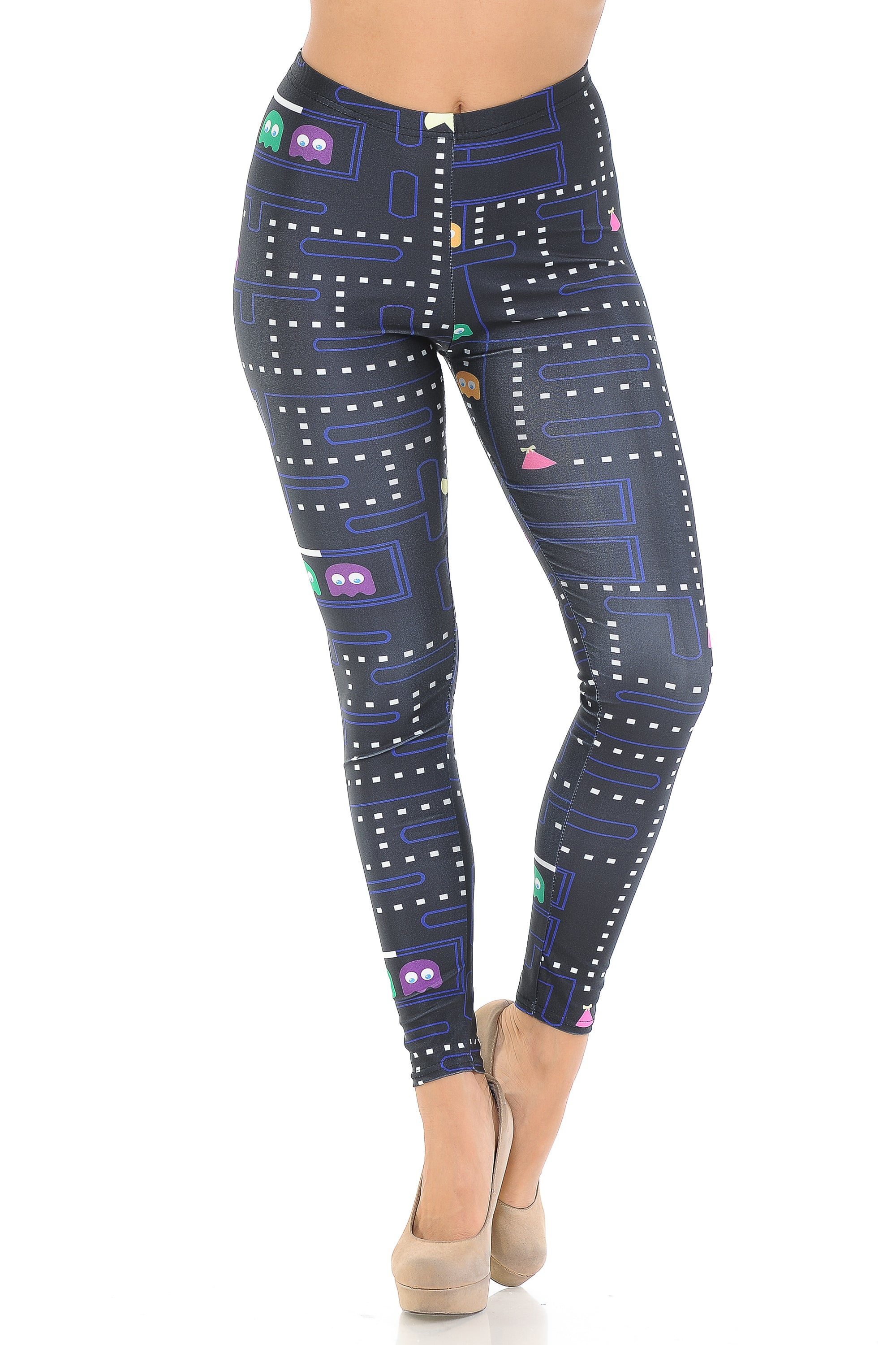 Wholesale Graphic Printed Vintage Pacman Leggings