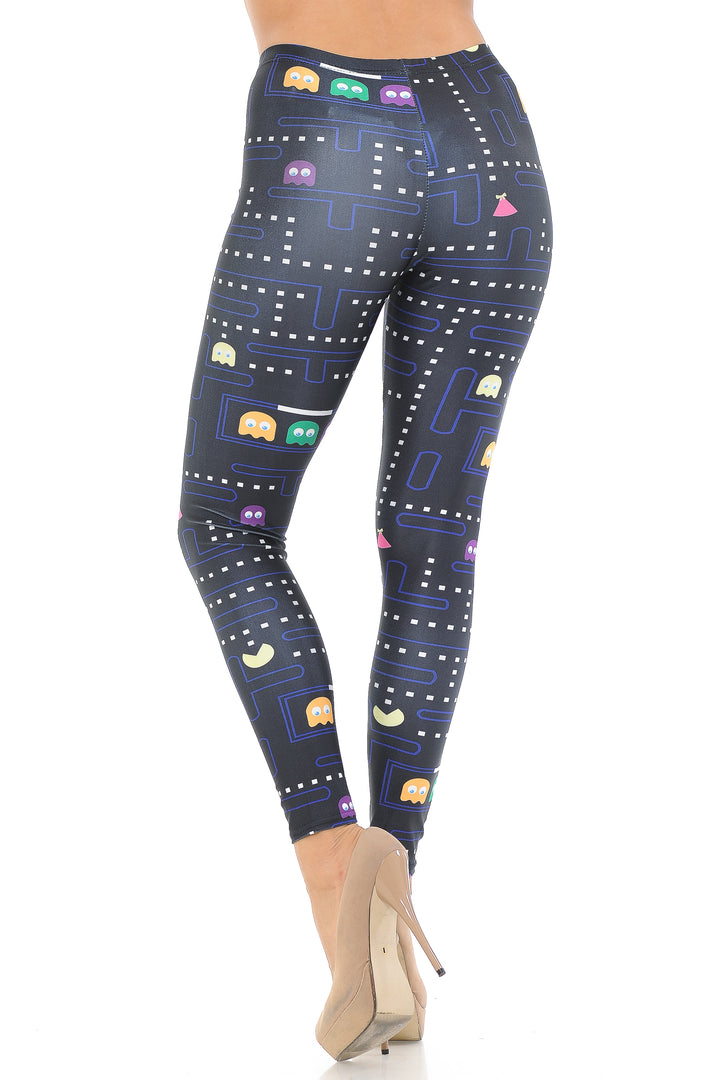 Wholesale Graphic Printed Vintage Pacman Leggings