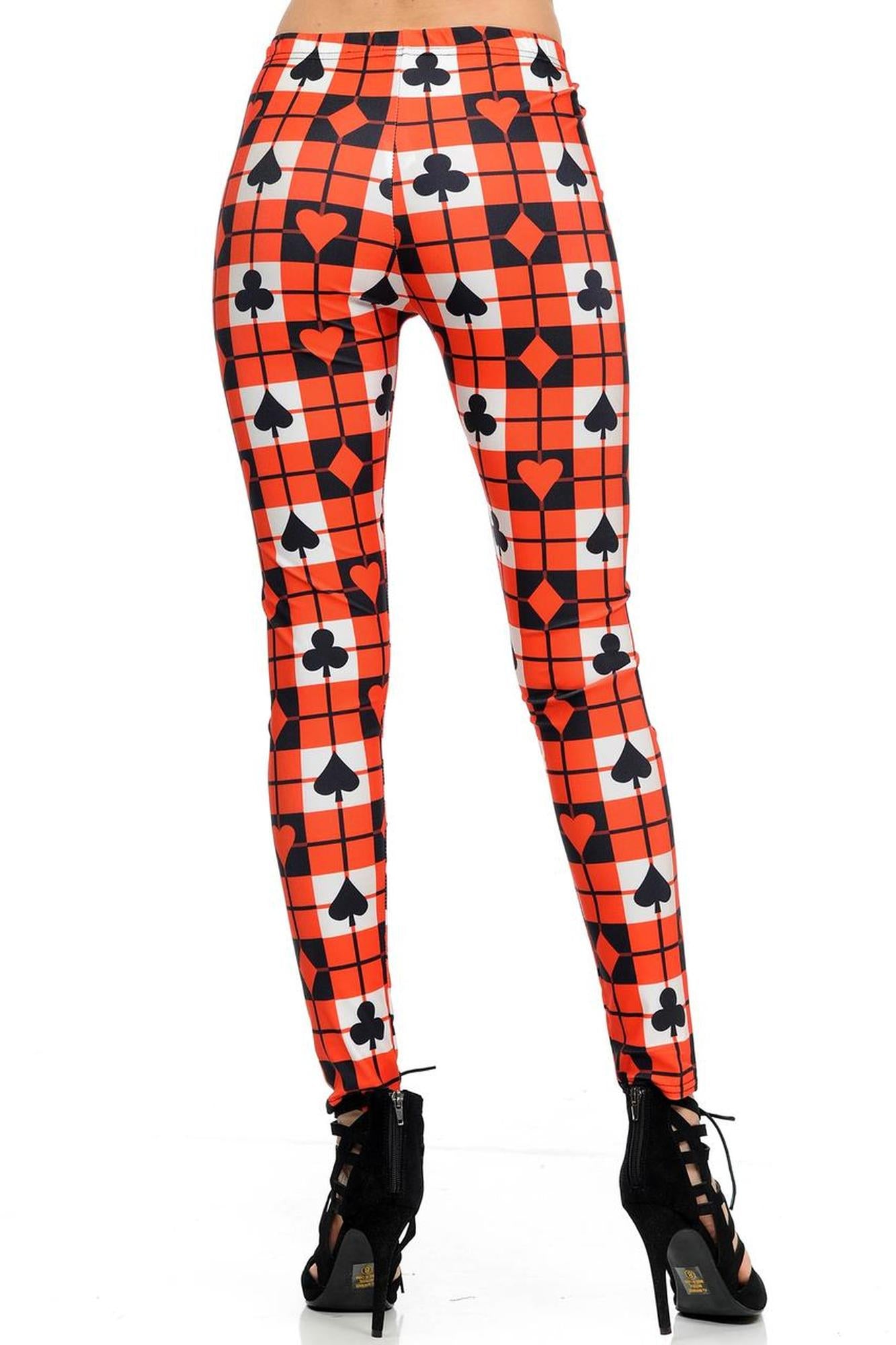 Wholesale Graphic Print Playing Card Leggings