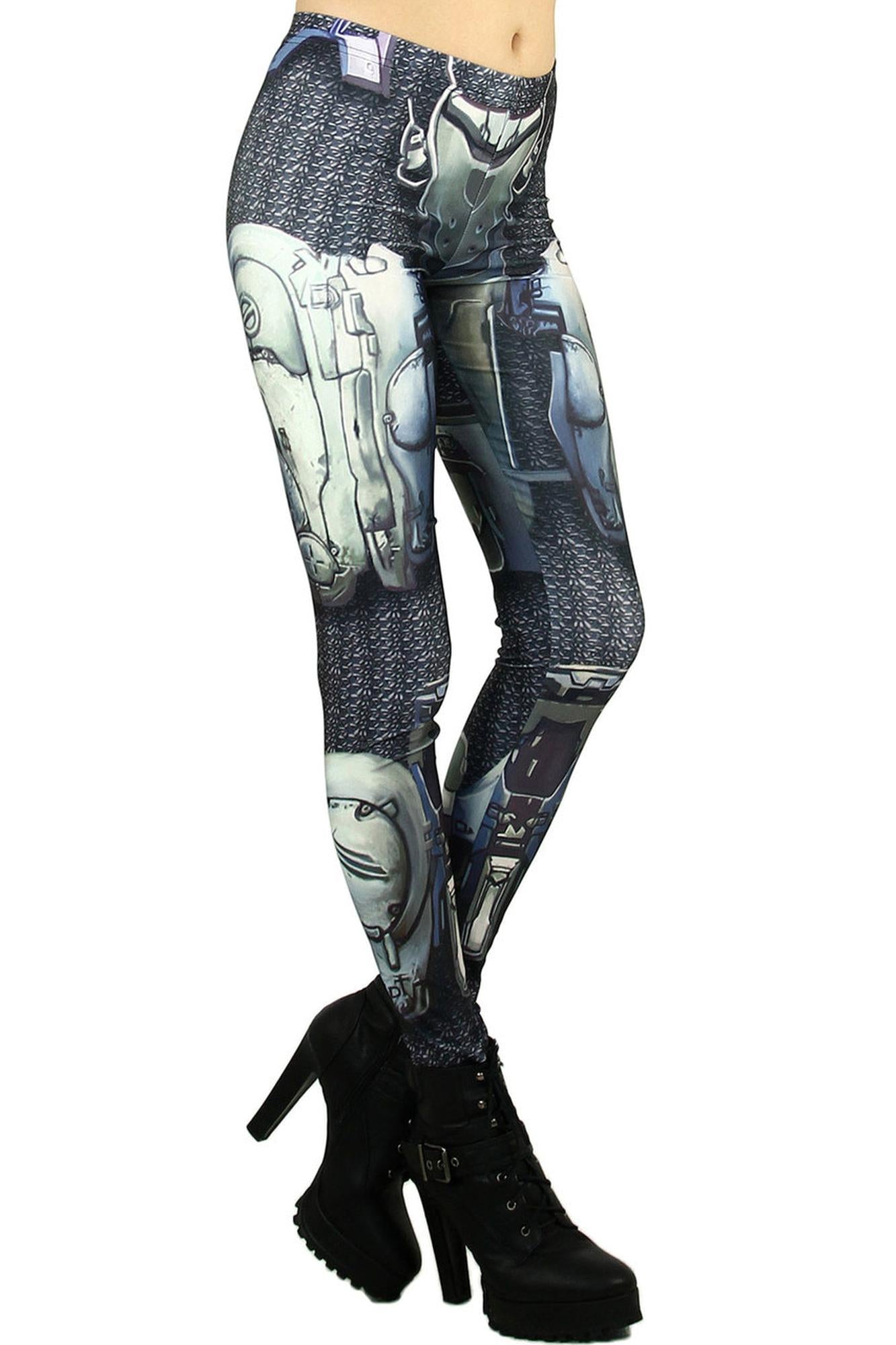 Wholesale Graphic Robotic Armor Leggings