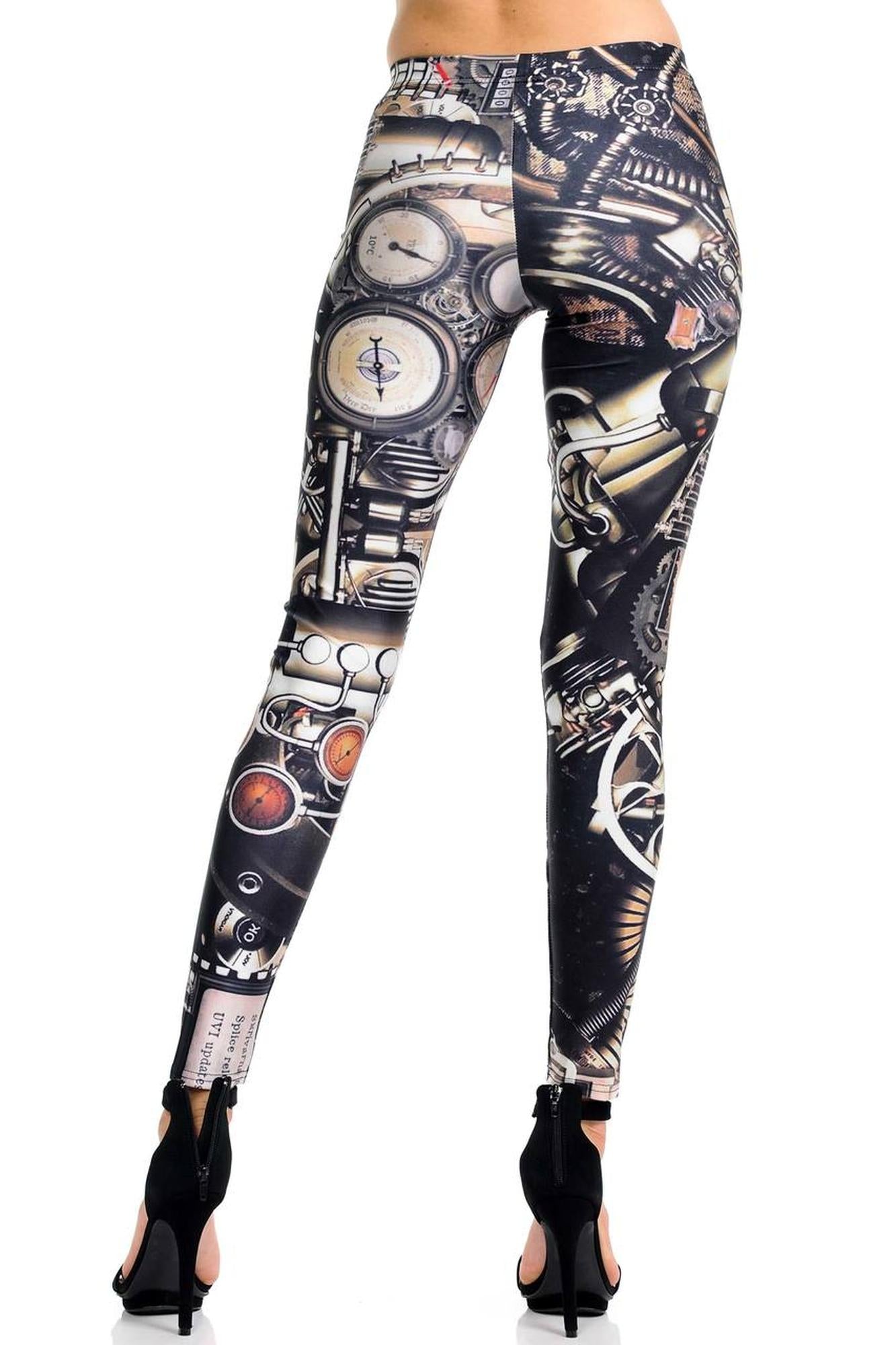 Wholesale Premium Graphic Print Moxie Steampunk Leggings