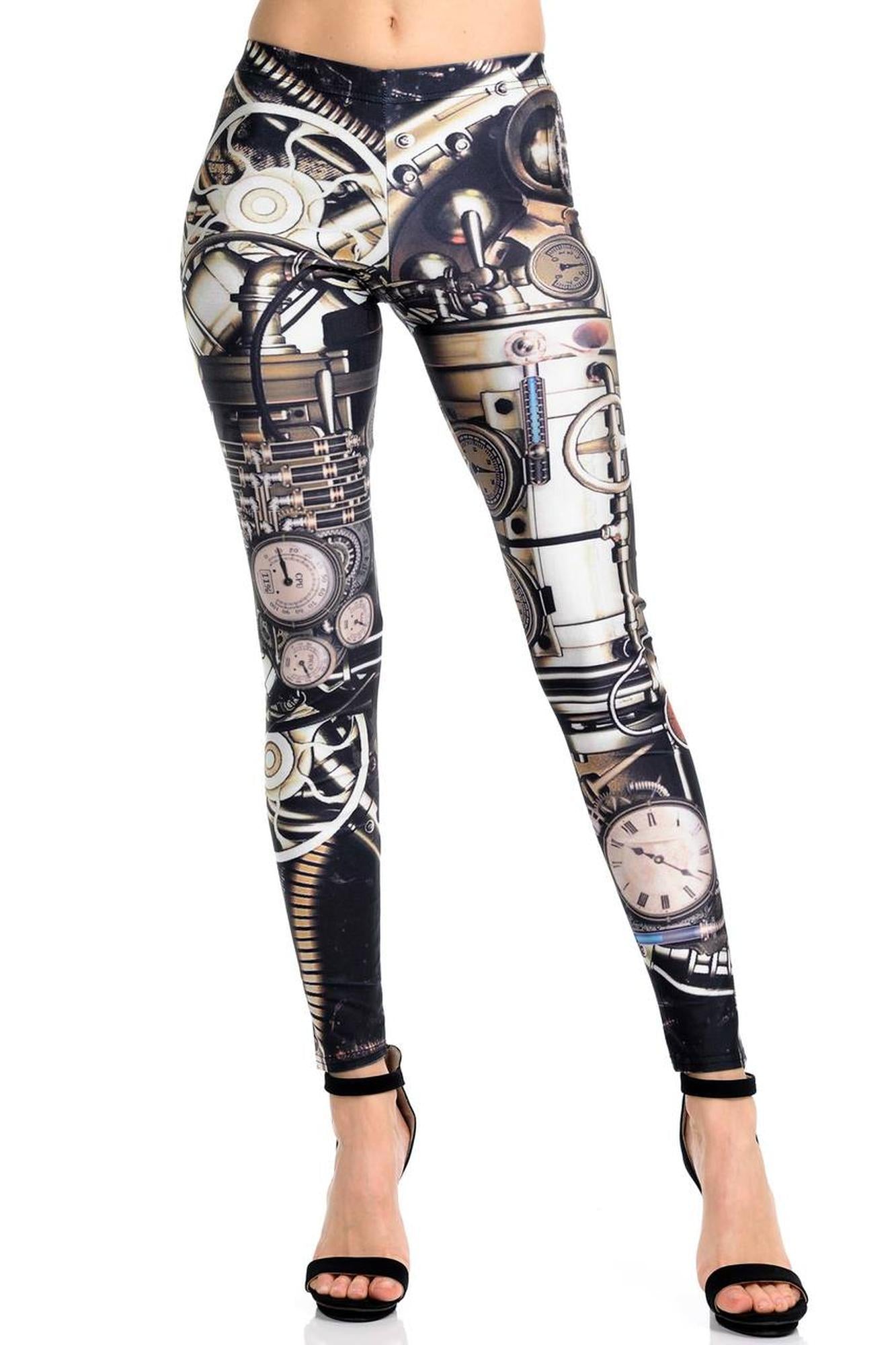 Wholesale Premium Graphic Print Moxie Steampunk Leggings