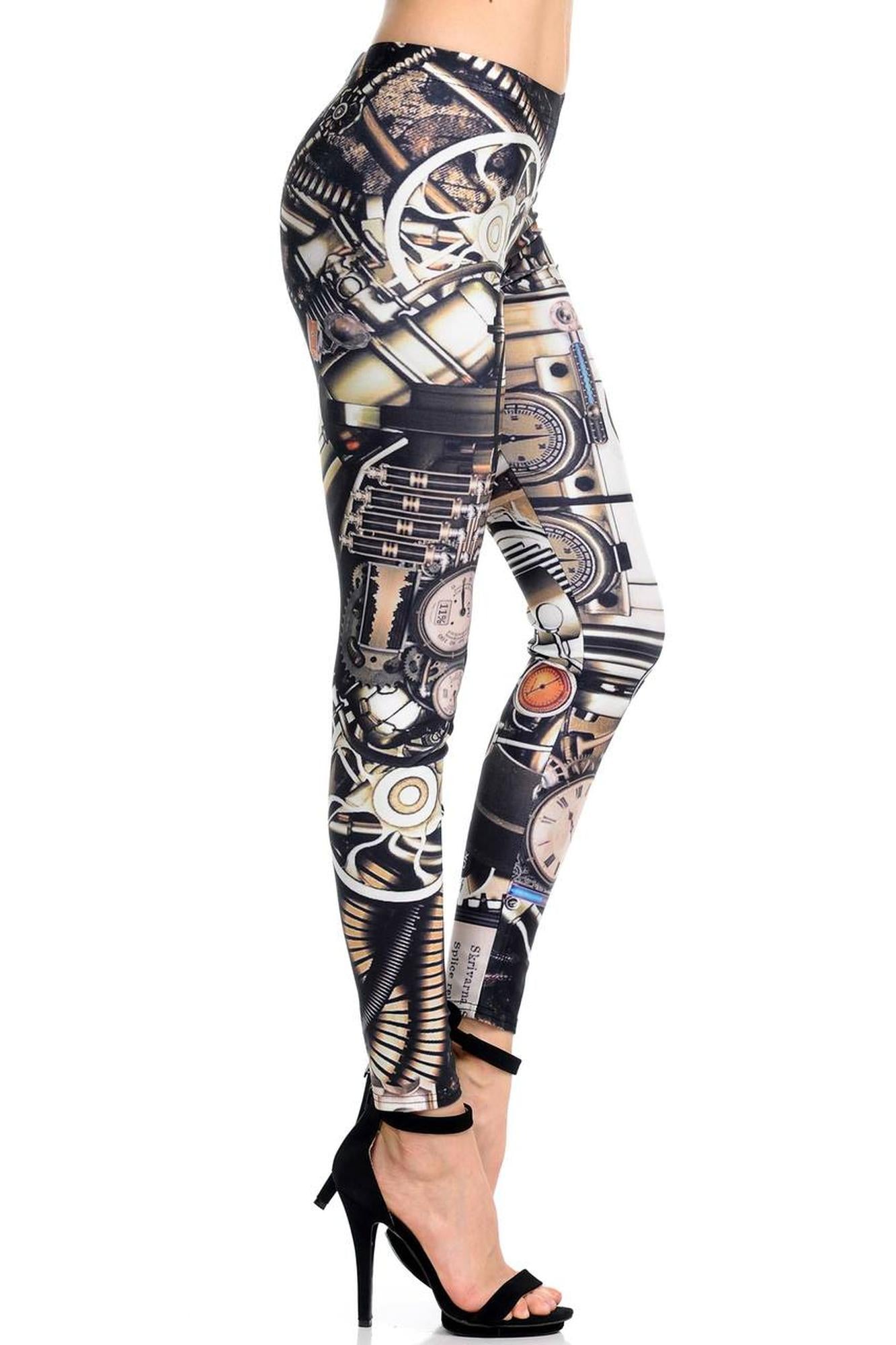 Wholesale Premium Graphic Print Moxie Steampunk Leggings