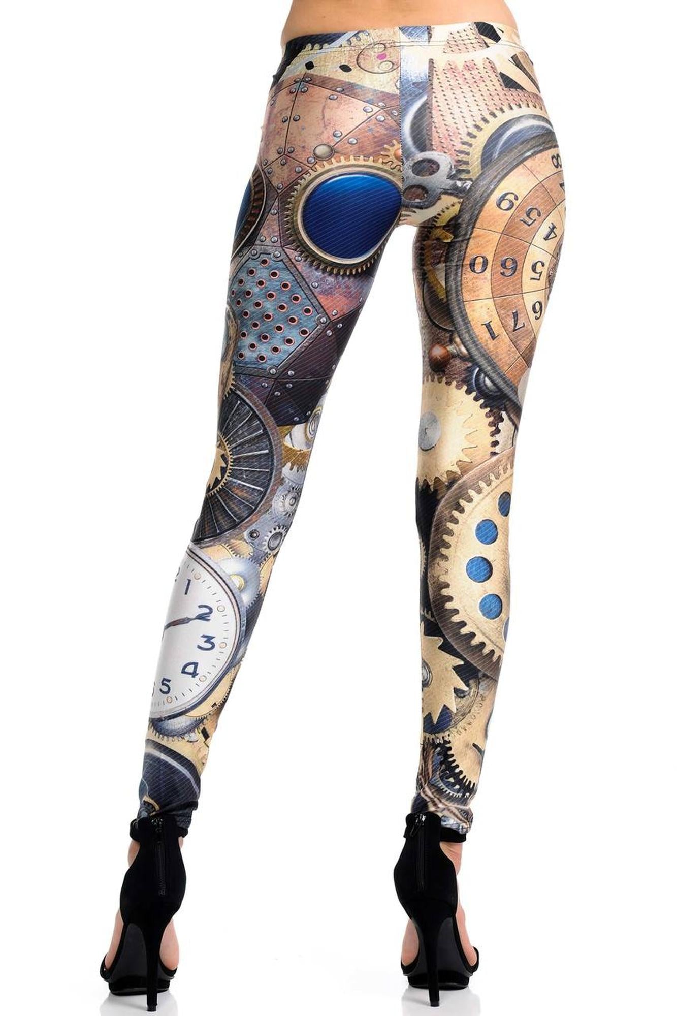 Wholesale Premium Graphic Print Precision Steampunk Leggings