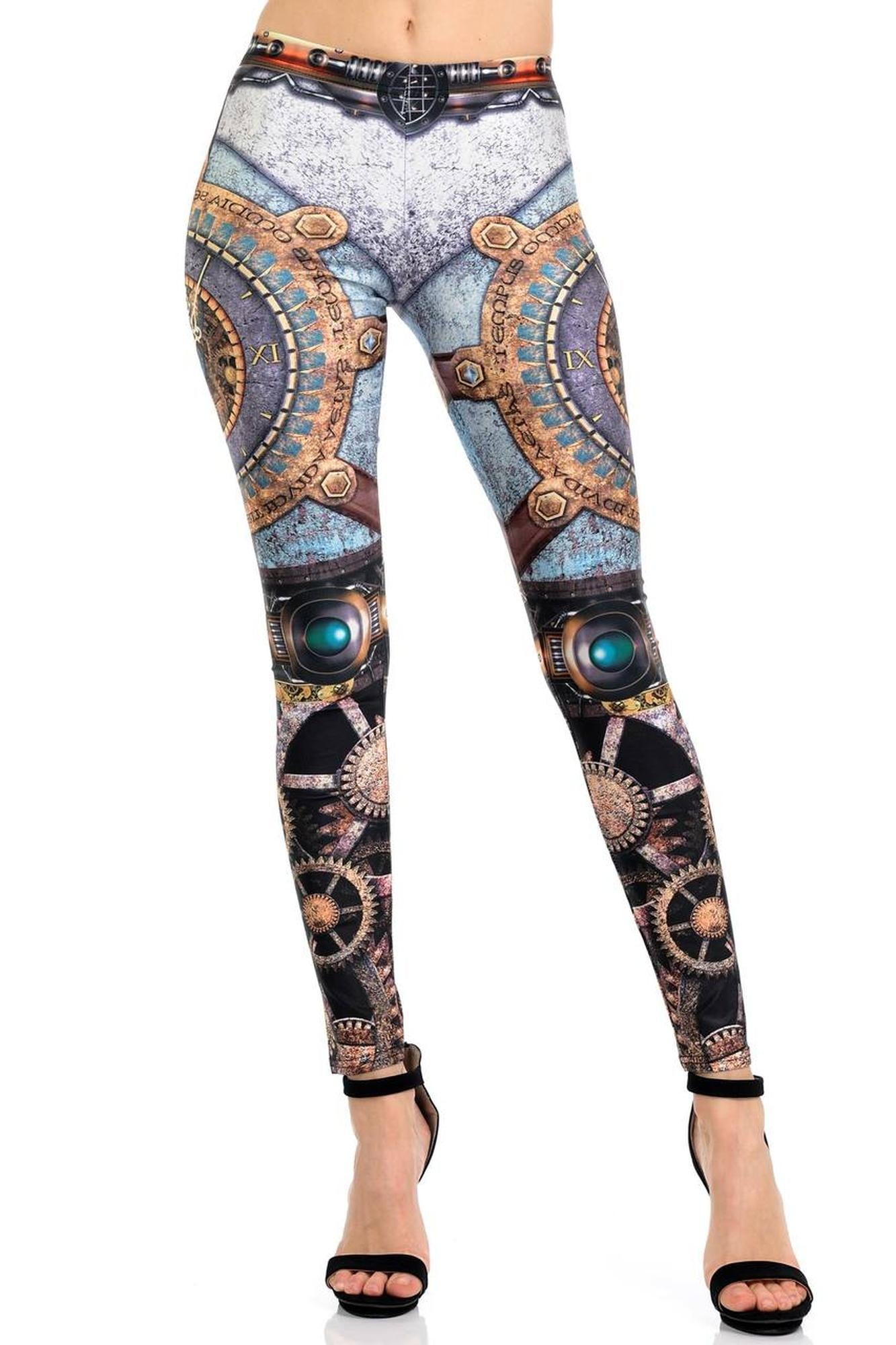 Wholesale Premium Graphic Print Eternal Steampunk Leggings
