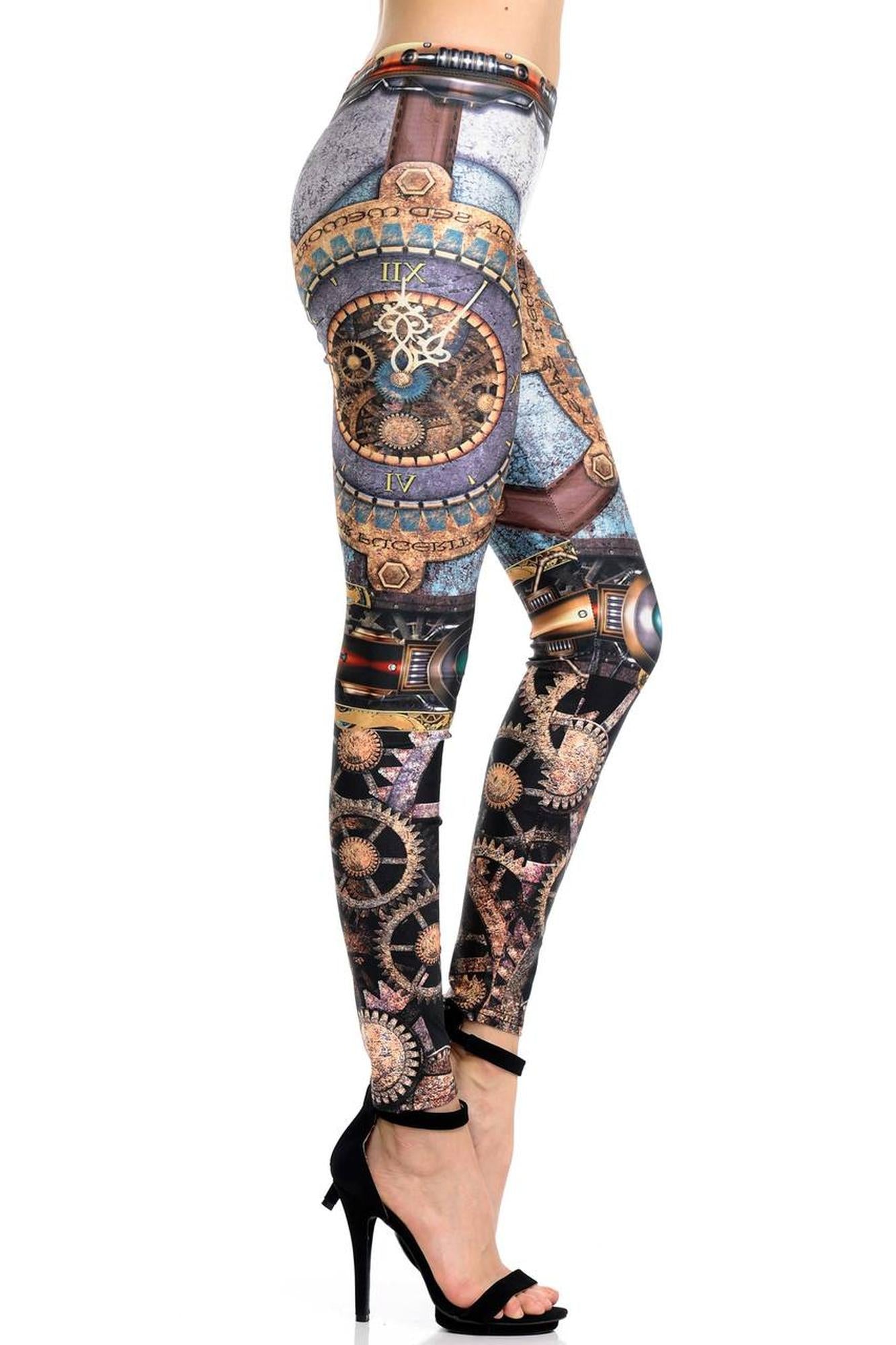 Wholesale Premium Graphic Print Eternal Steampunk Leggings