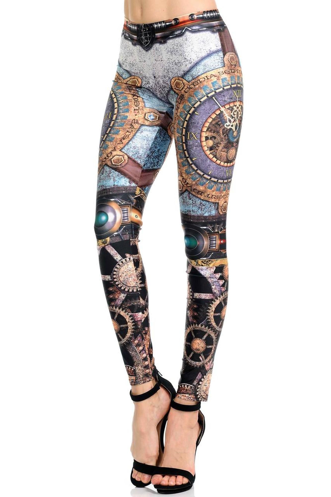 Wholesale Premium Graphic Print Eternal Steampunk Leggings