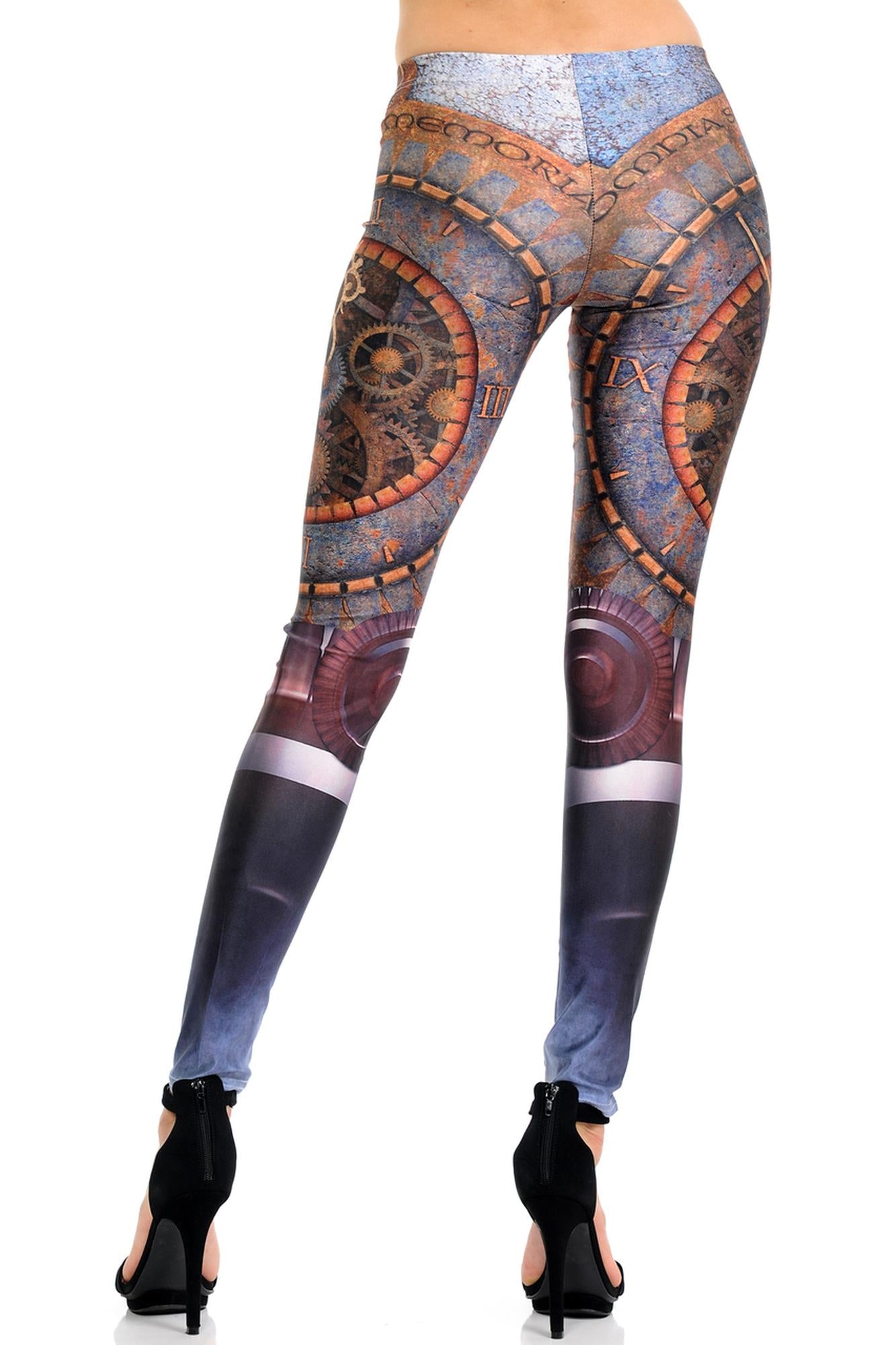 Wholesale Premium Graphic Print Romanus Steampunk Leggings
