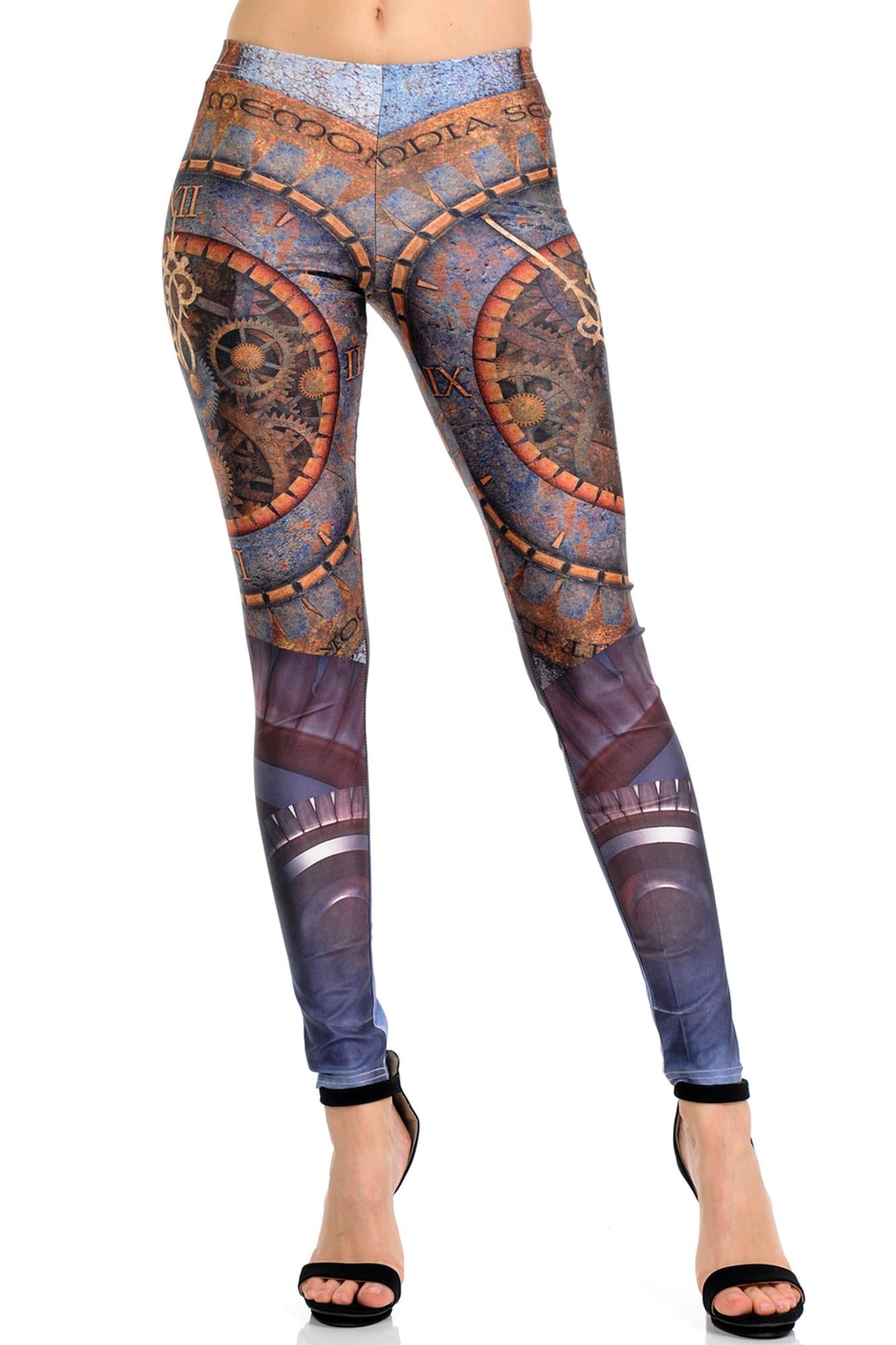 Wholesale Premium Graphic Print Romanus Steampunk Leggings