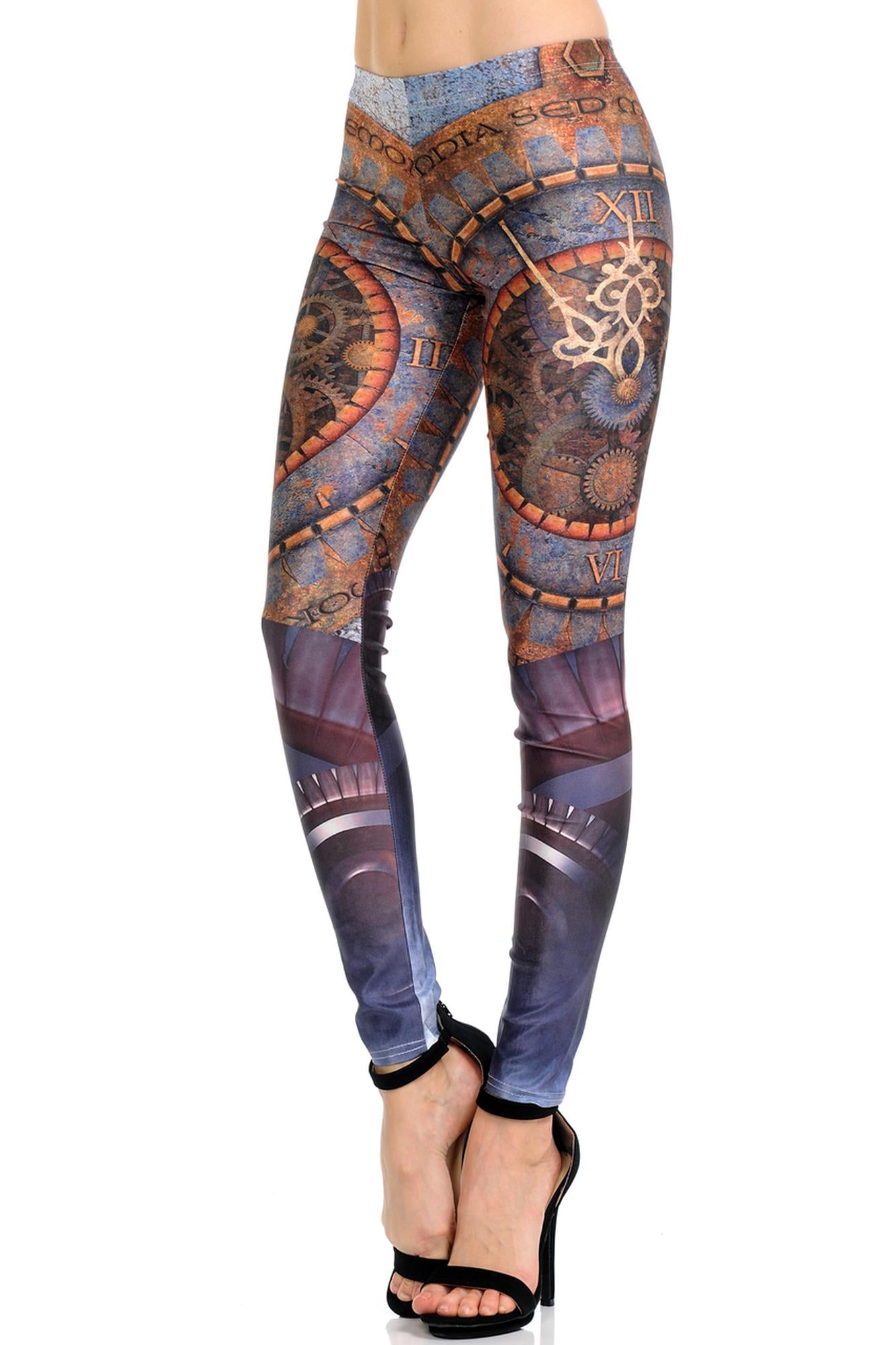 Wholesale Premium Graphic Print Romanus Steampunk Leggings