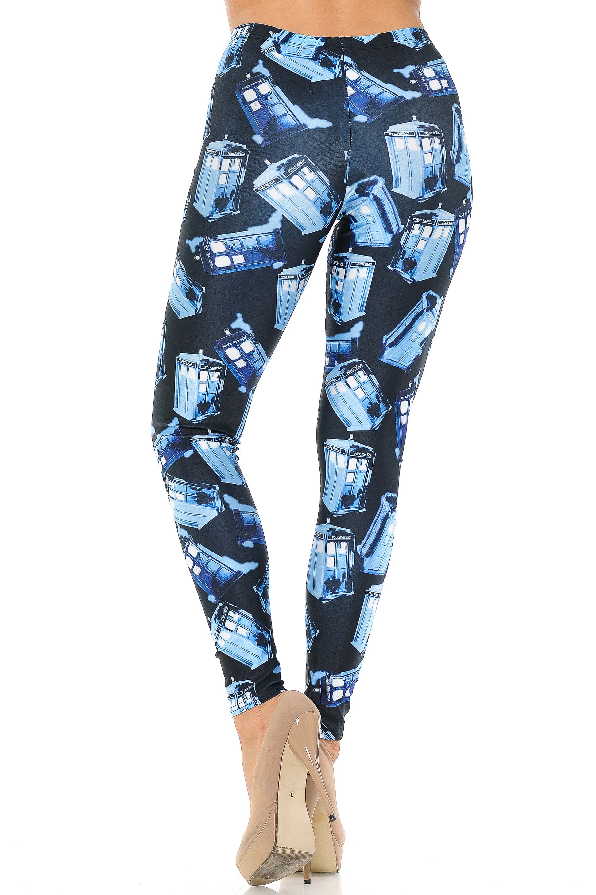 Wholesale Graphic British Police Call Box Leggings