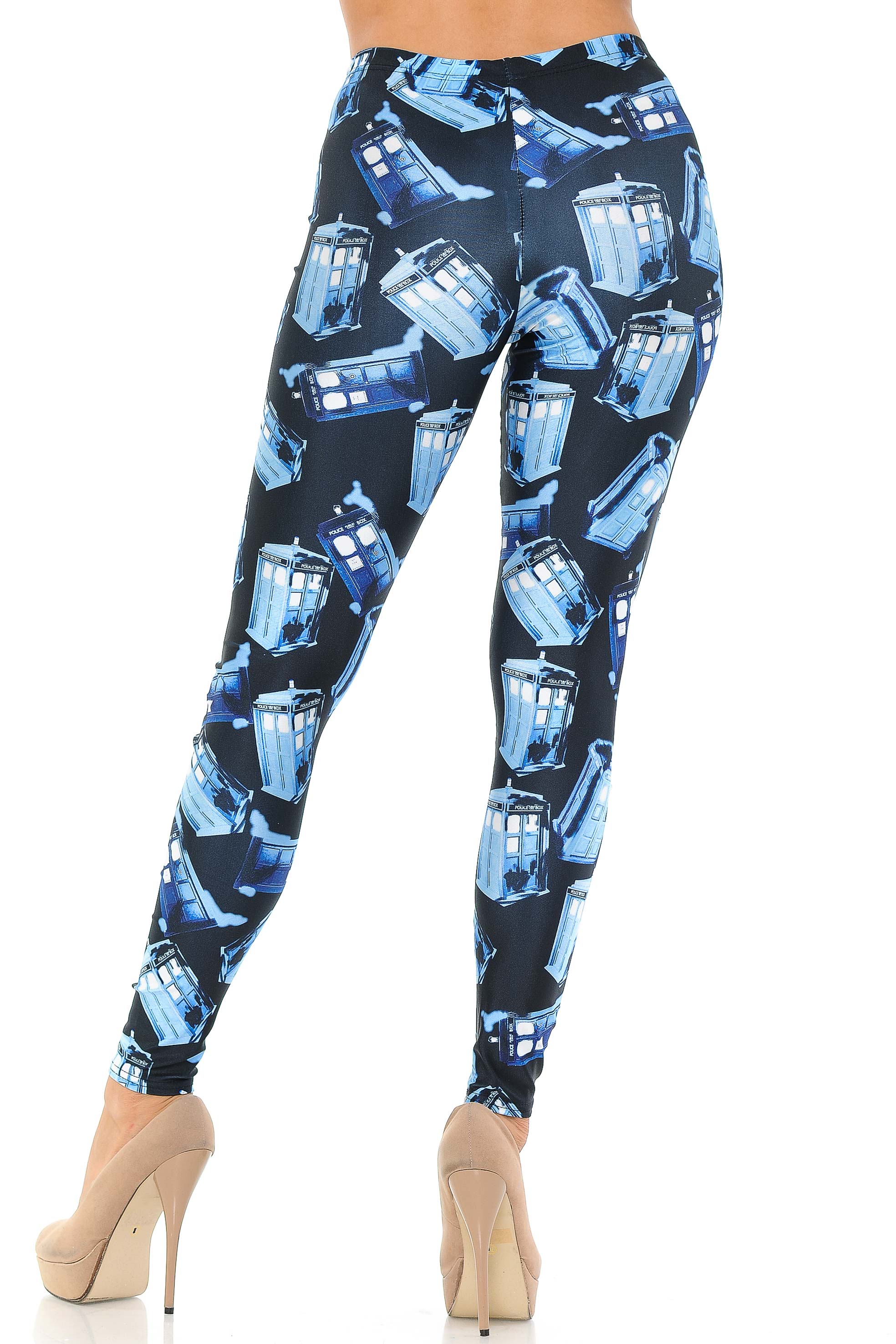 Wholesale Graphic British Police Call Box Leggings