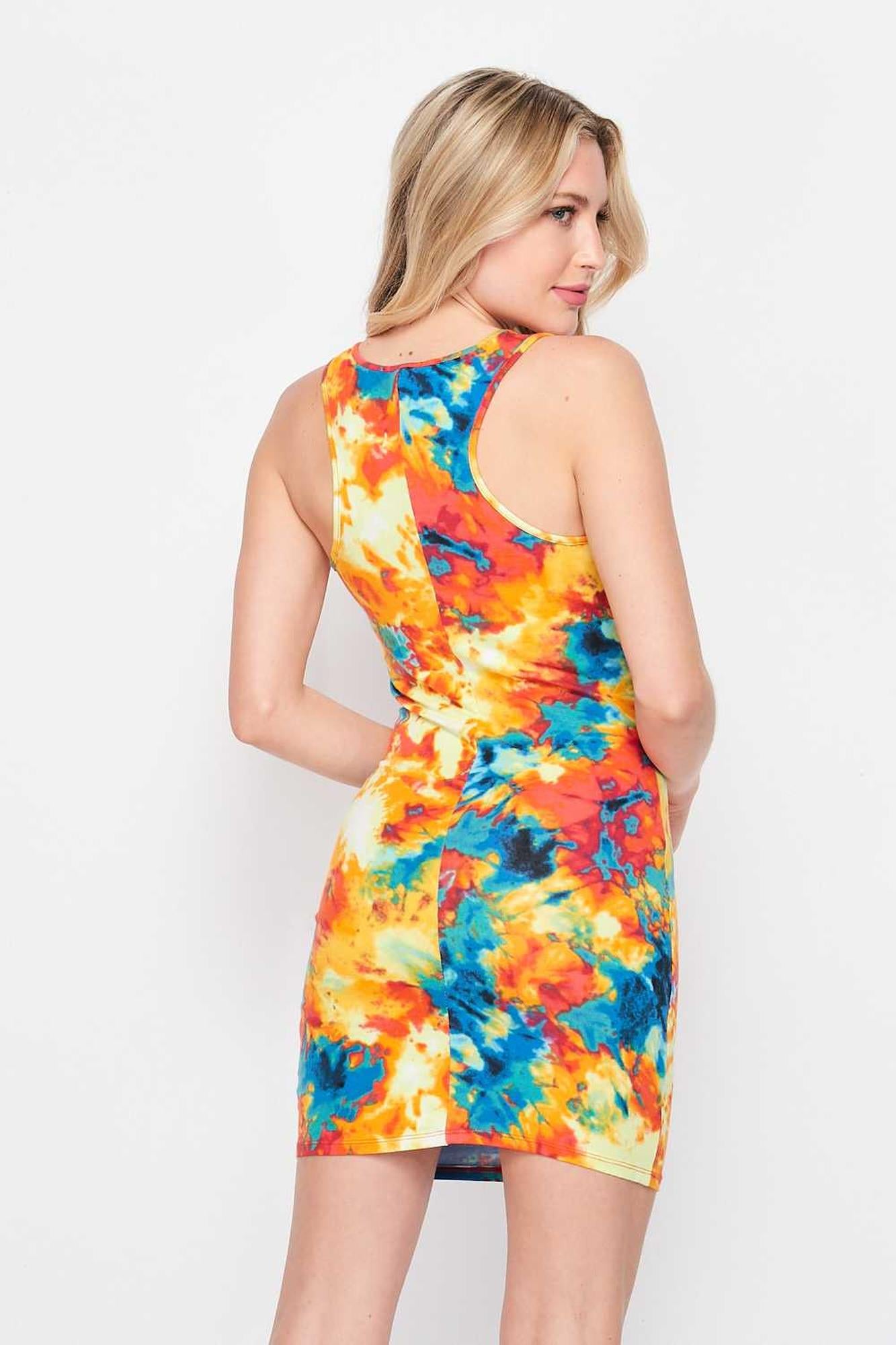 Wholesale Tie Dye Bodycon Summer Dress