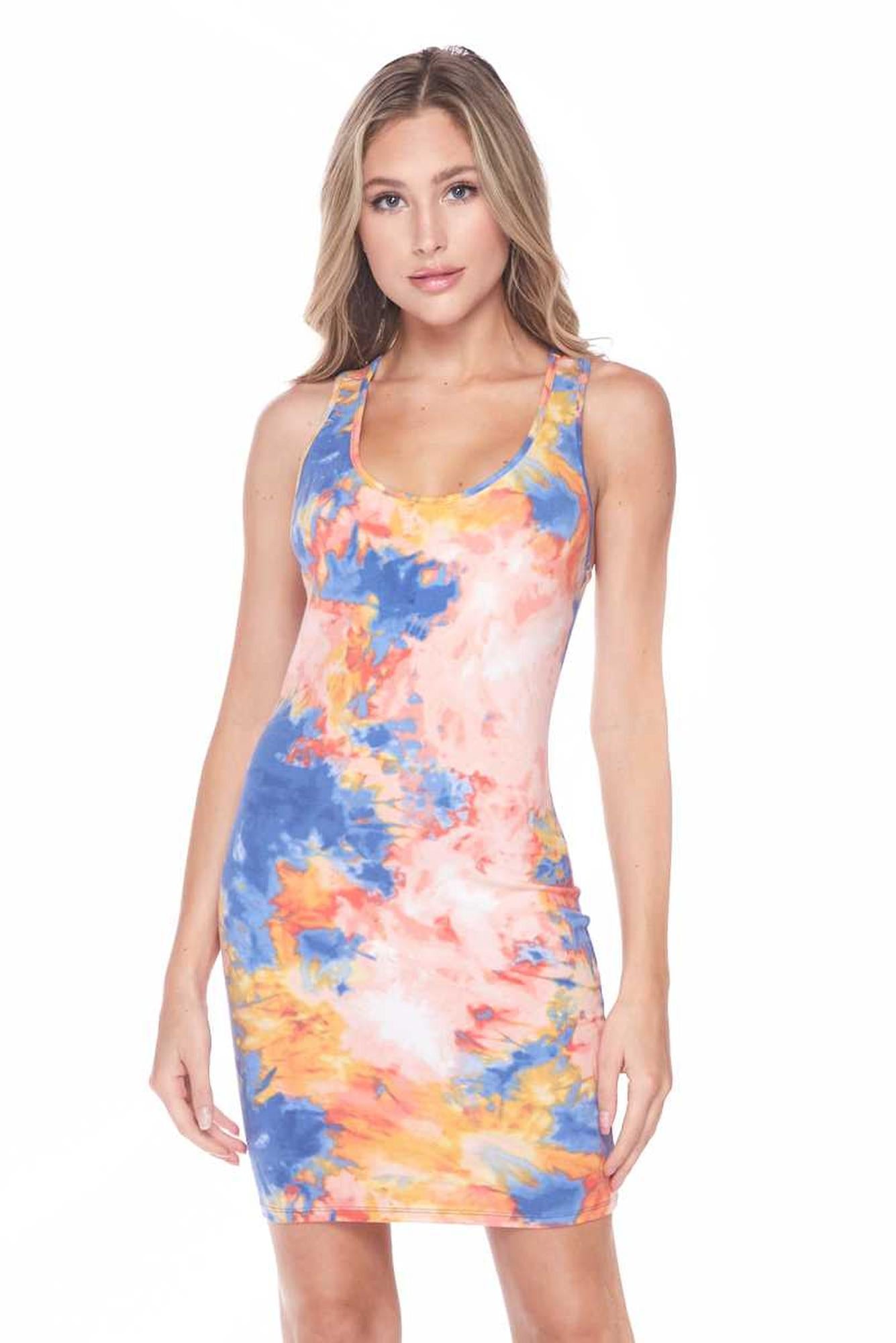 Wholesale Tie Dye Bodycon Summer Dress